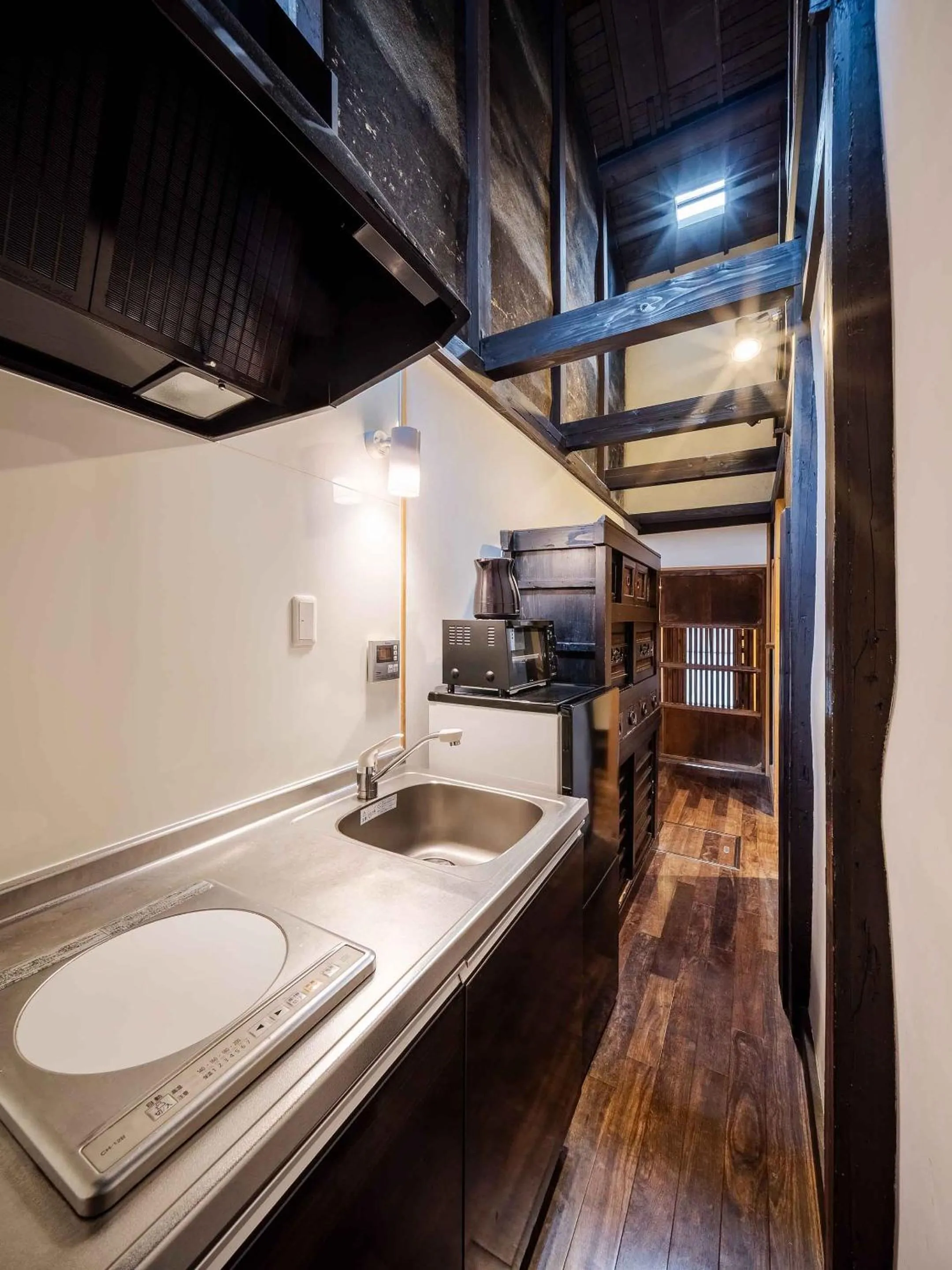 Kitchen or kitchenette, Bed in Akane an Machiya House