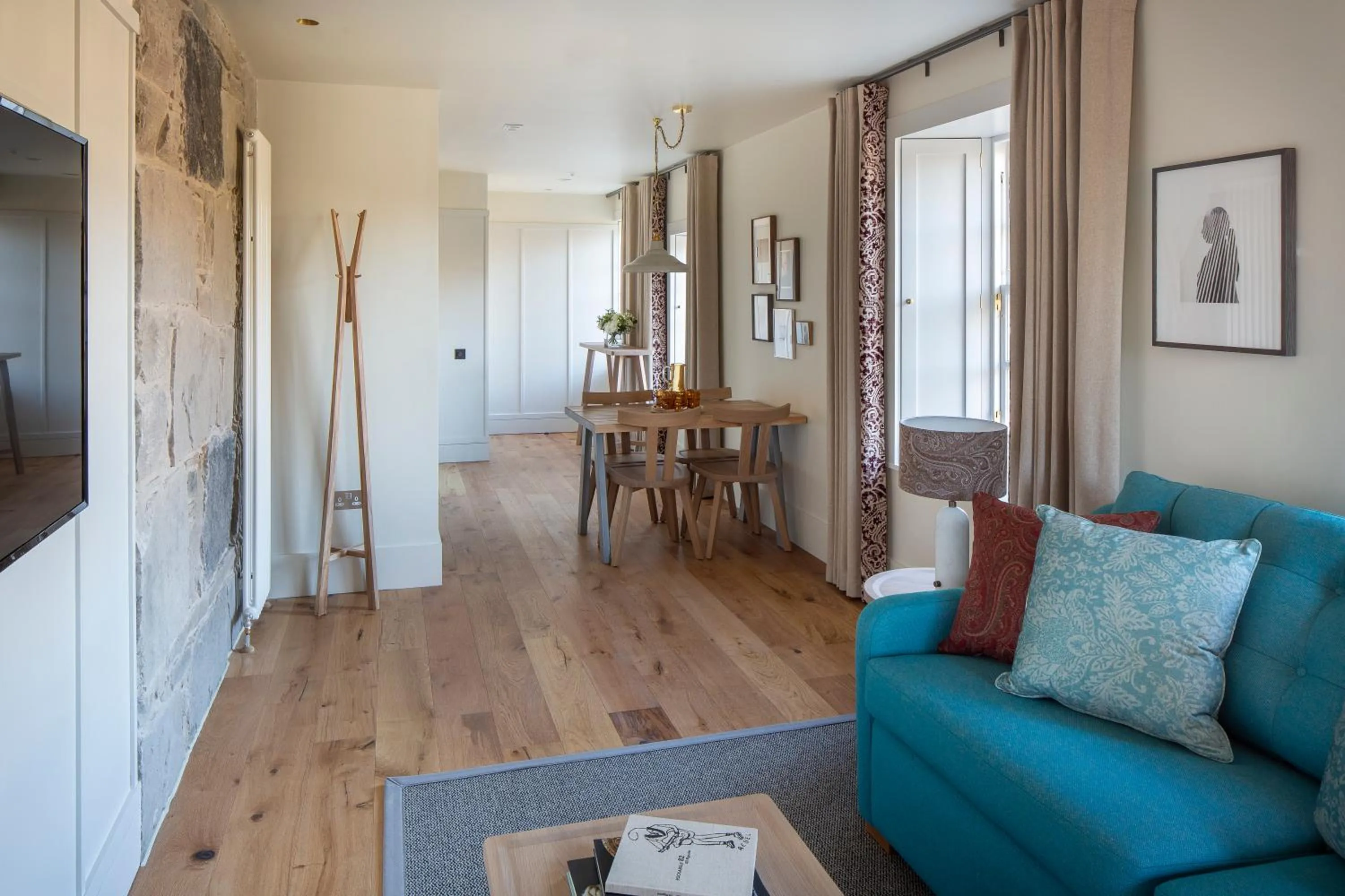 Living room in Abbey Strand Apartments, at Holyrood