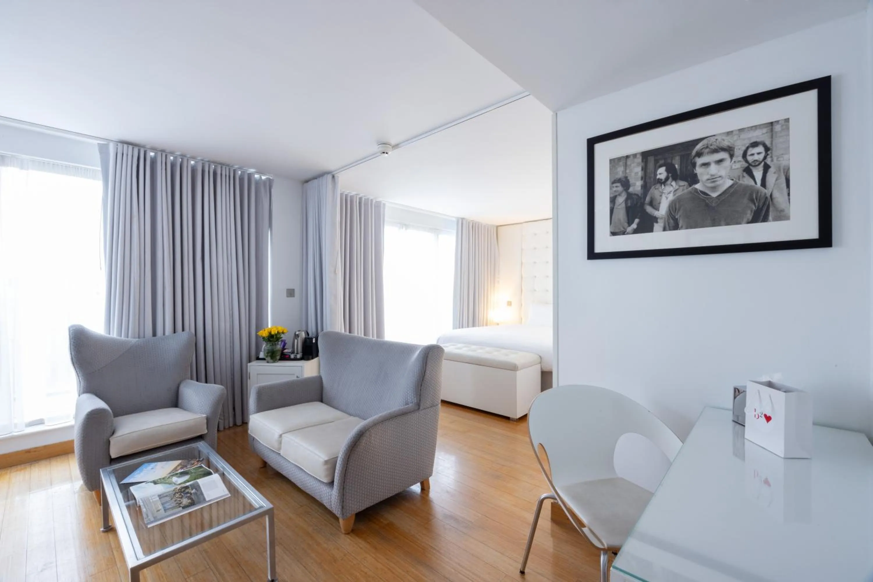 Seating area in Bermondsey Square Hotel - A Bespoke Hotel