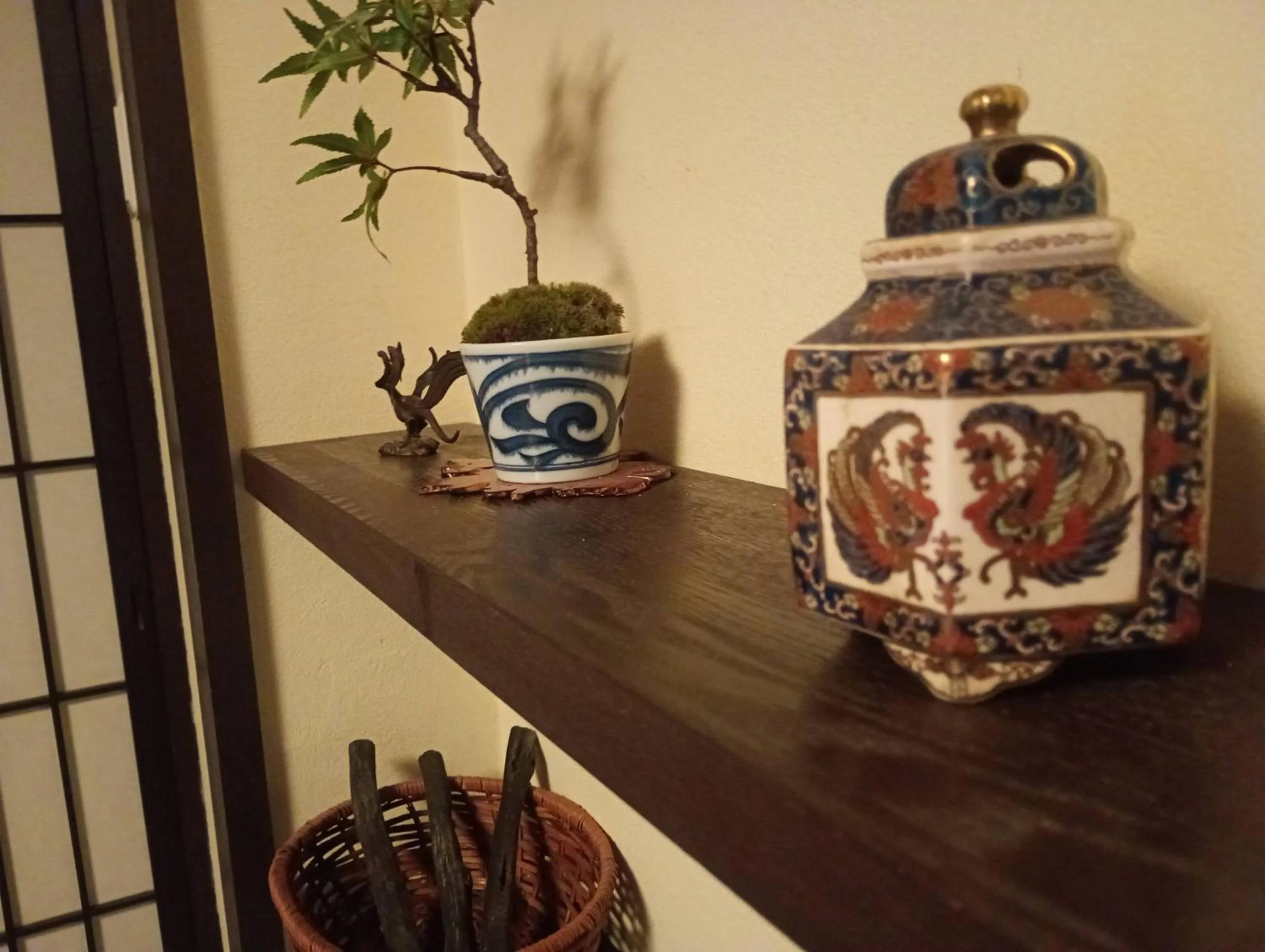 Decorative detail in Kikyo-an Cozy Private Machiya near JR Nijo Station