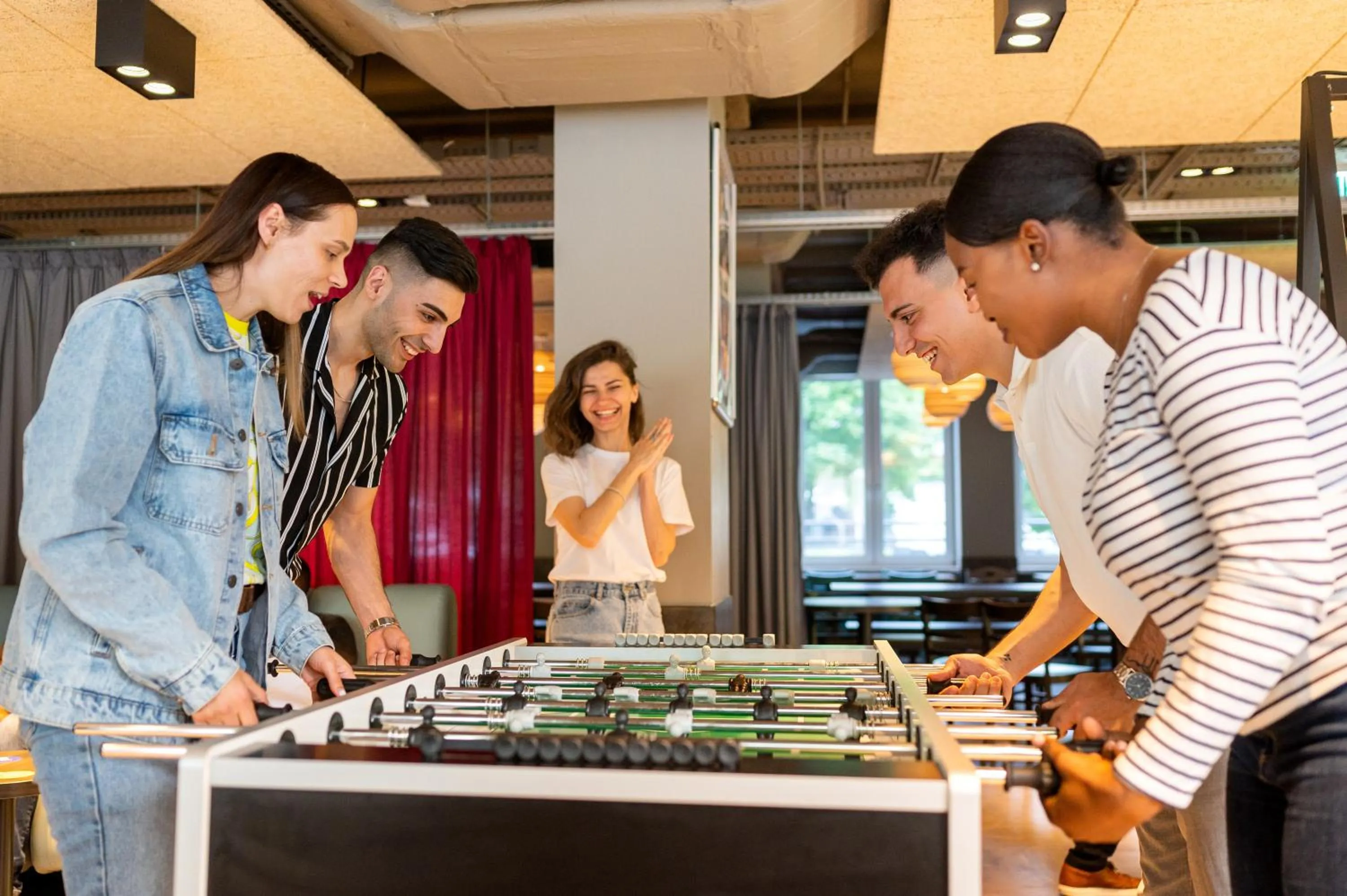 Communal lounge/ TV room in a&o Warszawa Wola