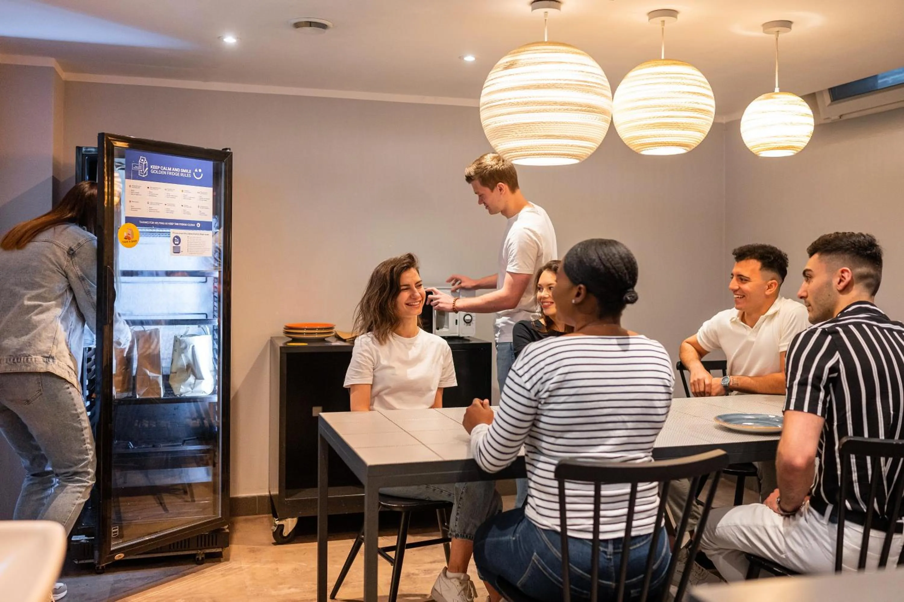 Communal kitchen in a&o Warszawa Wola