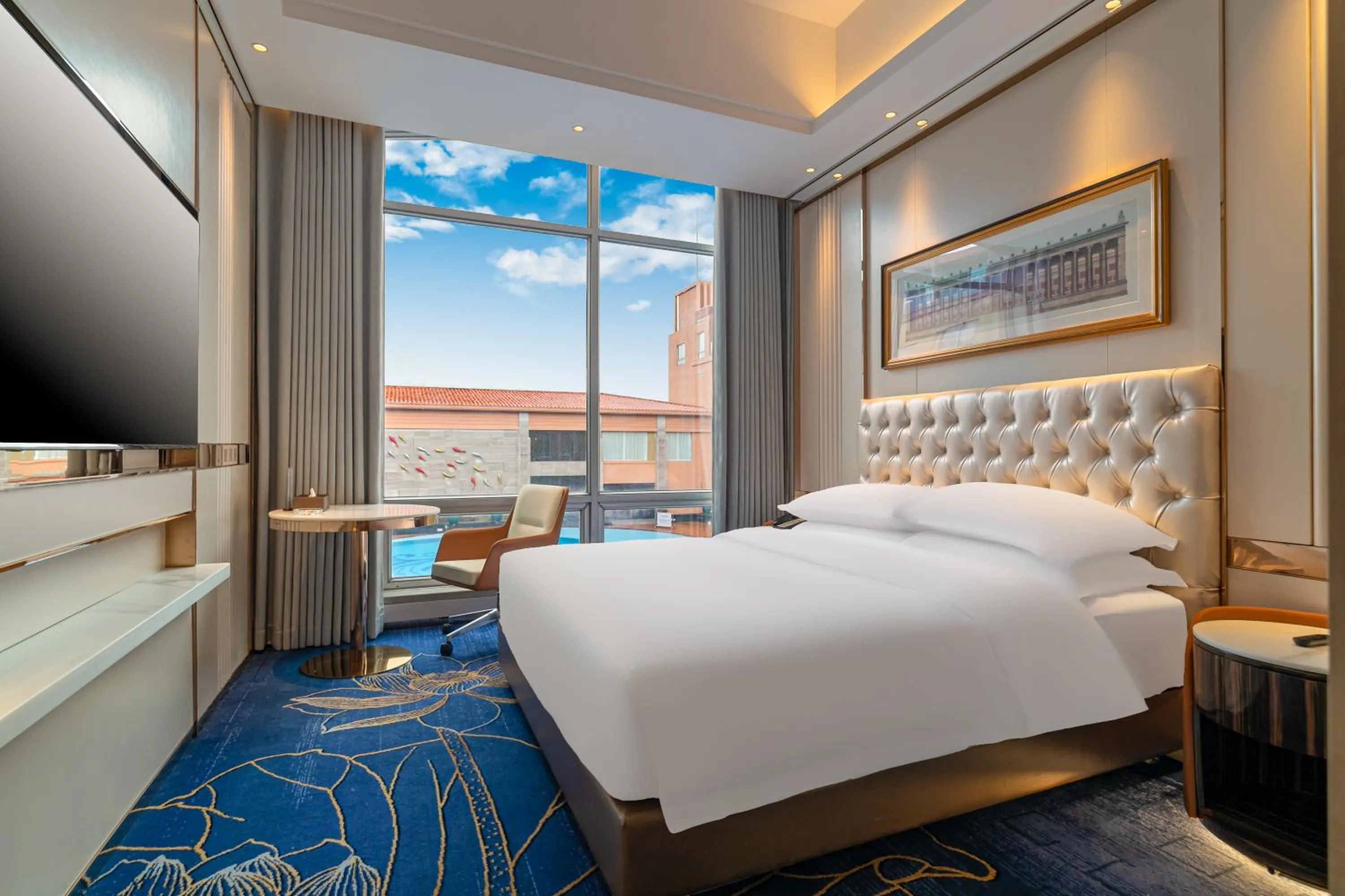 View (from property/room), Bed in Easeland Hotel Guangzhou