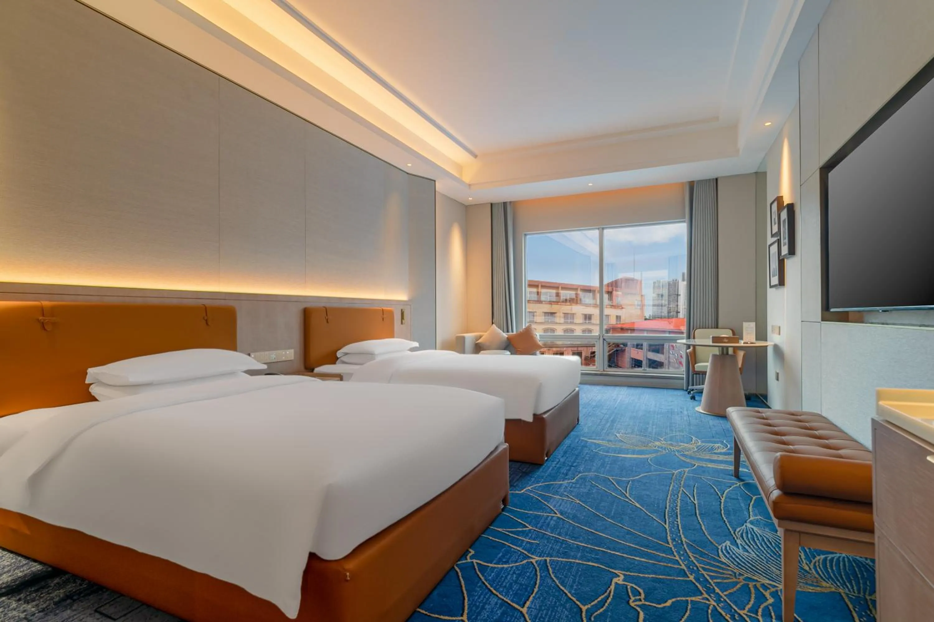 View (from property/room), Bed in Easeland Hotel Guangzhou