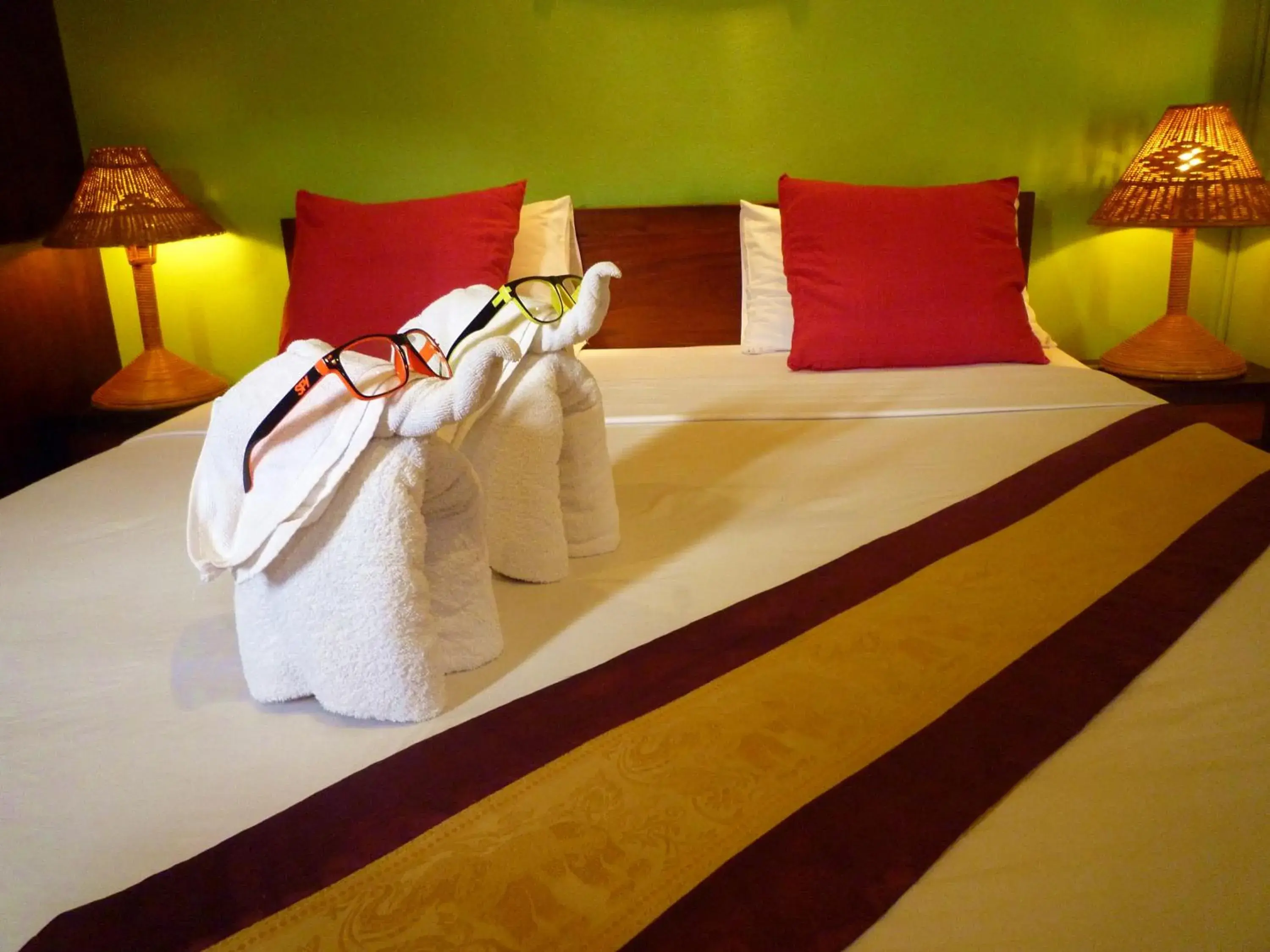 Decorative detail, Bed in Saynamkhan River View Decorative detail, Bed in Saynamkhan River View