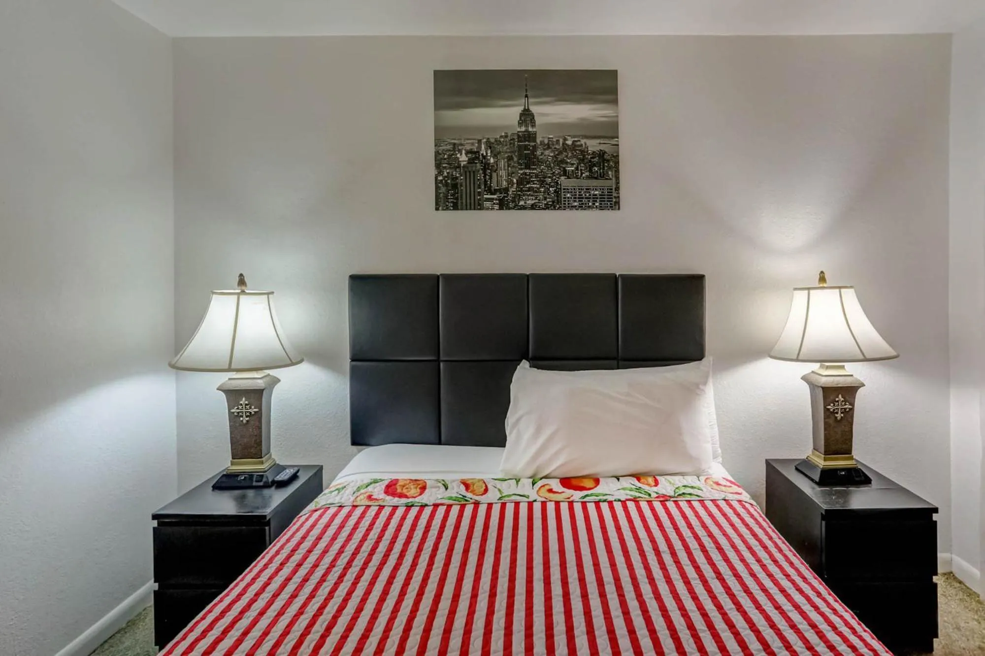 Bed in Green Seas Motel