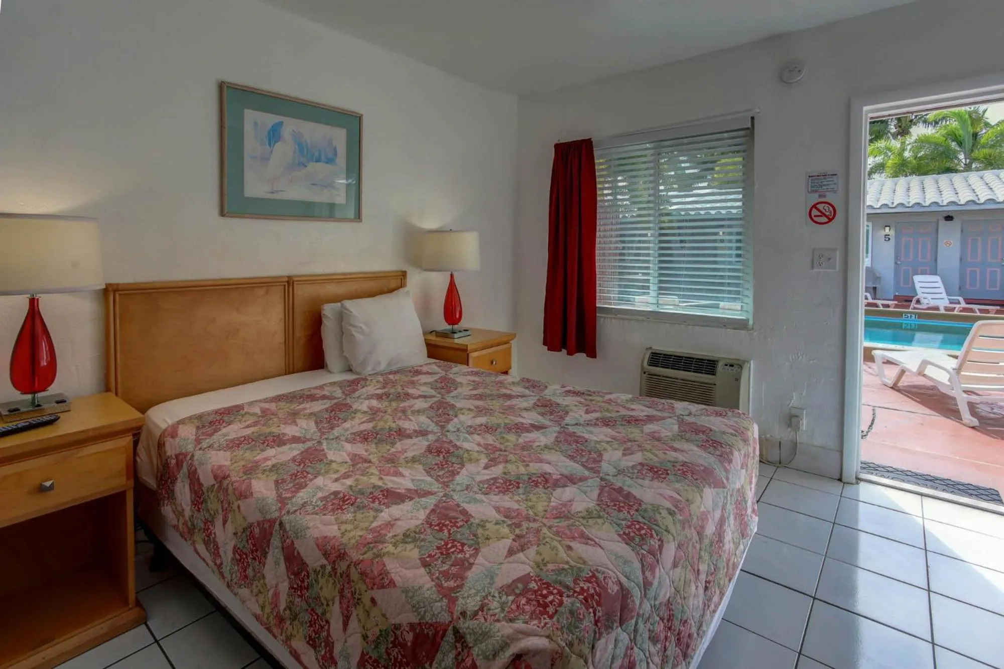 Bed in Green Seas Motel