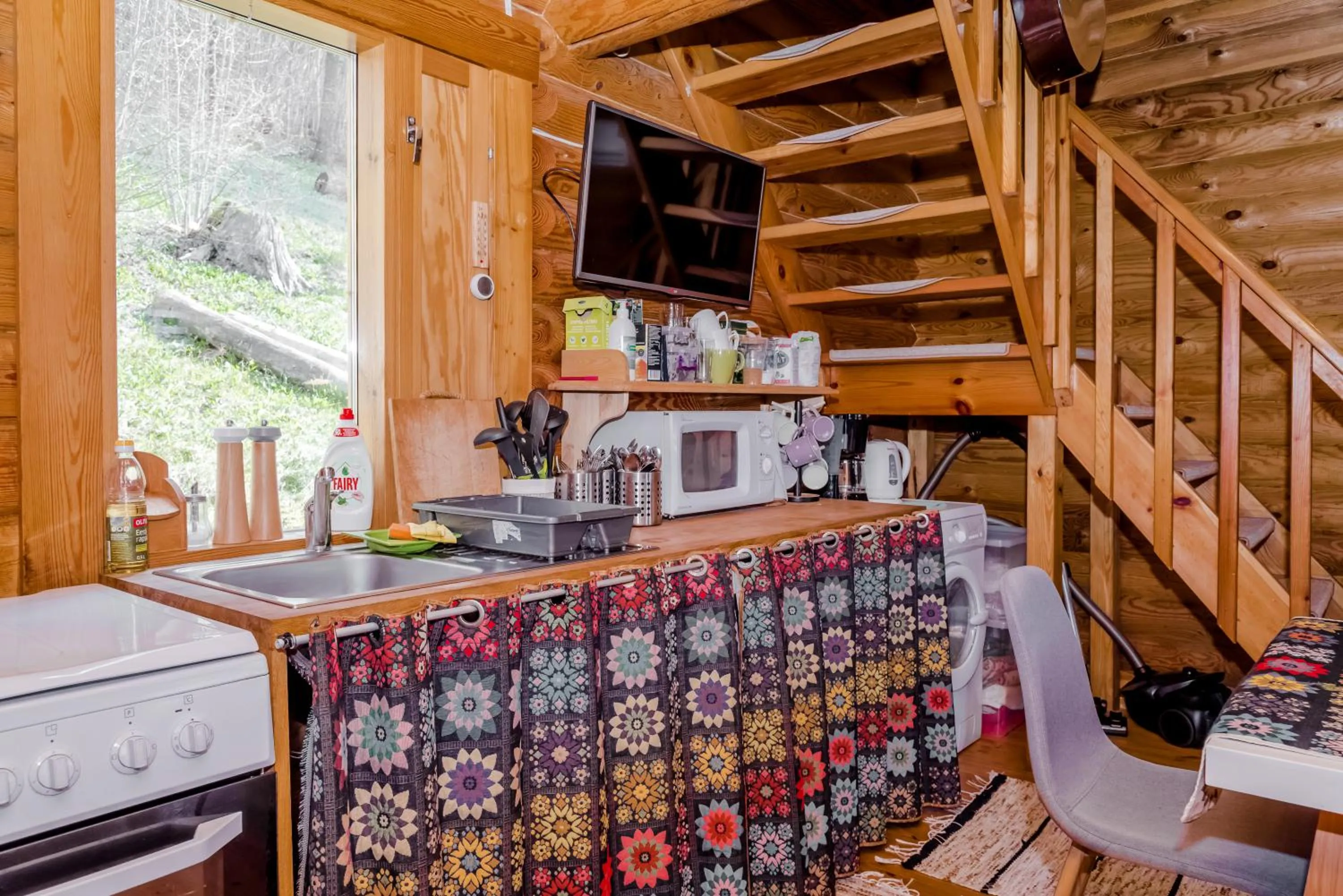 Kitchen or kitchenette in Külmamäe puhkemaja