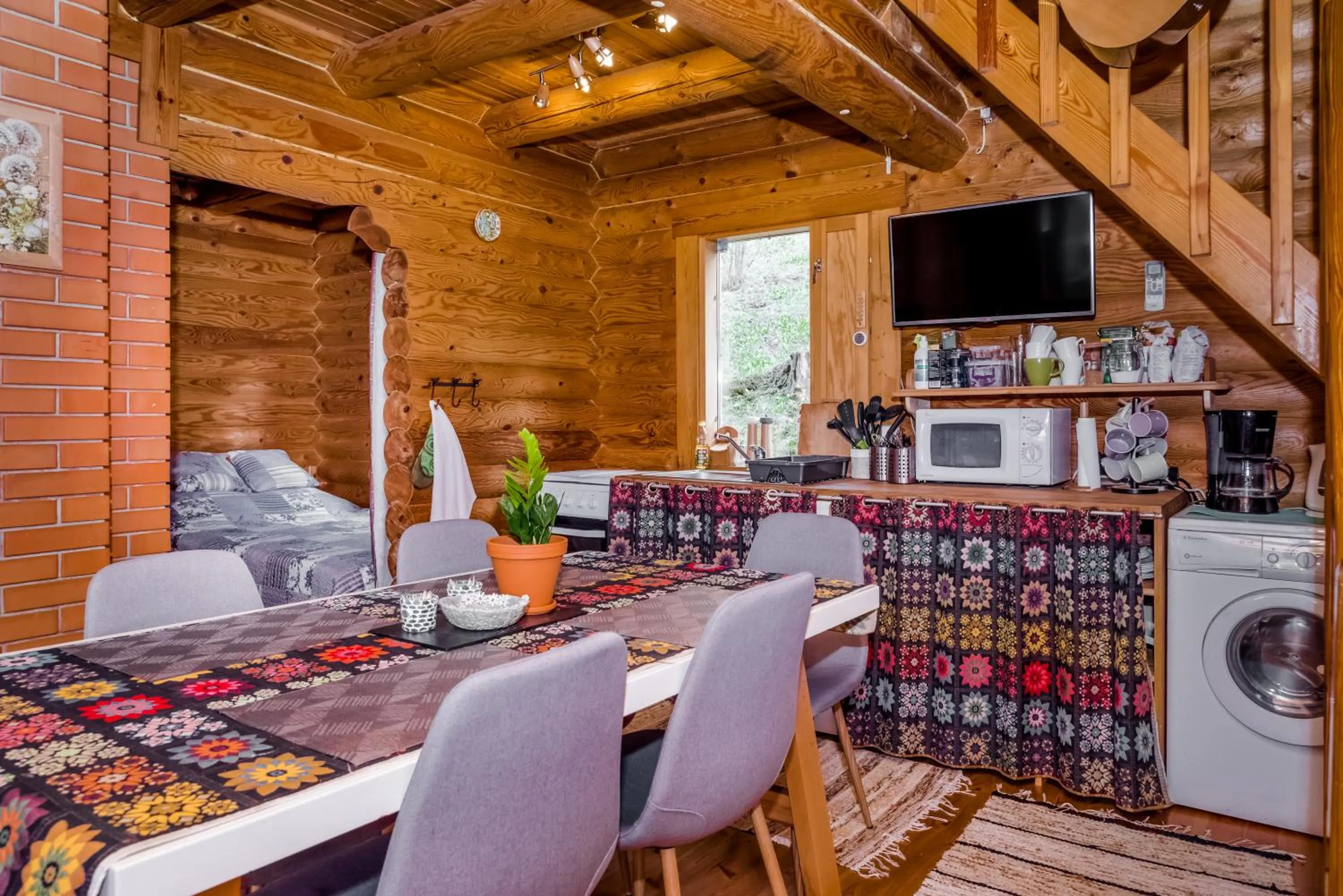 Kitchen or kitchenette in Külmamäe puhkemaja