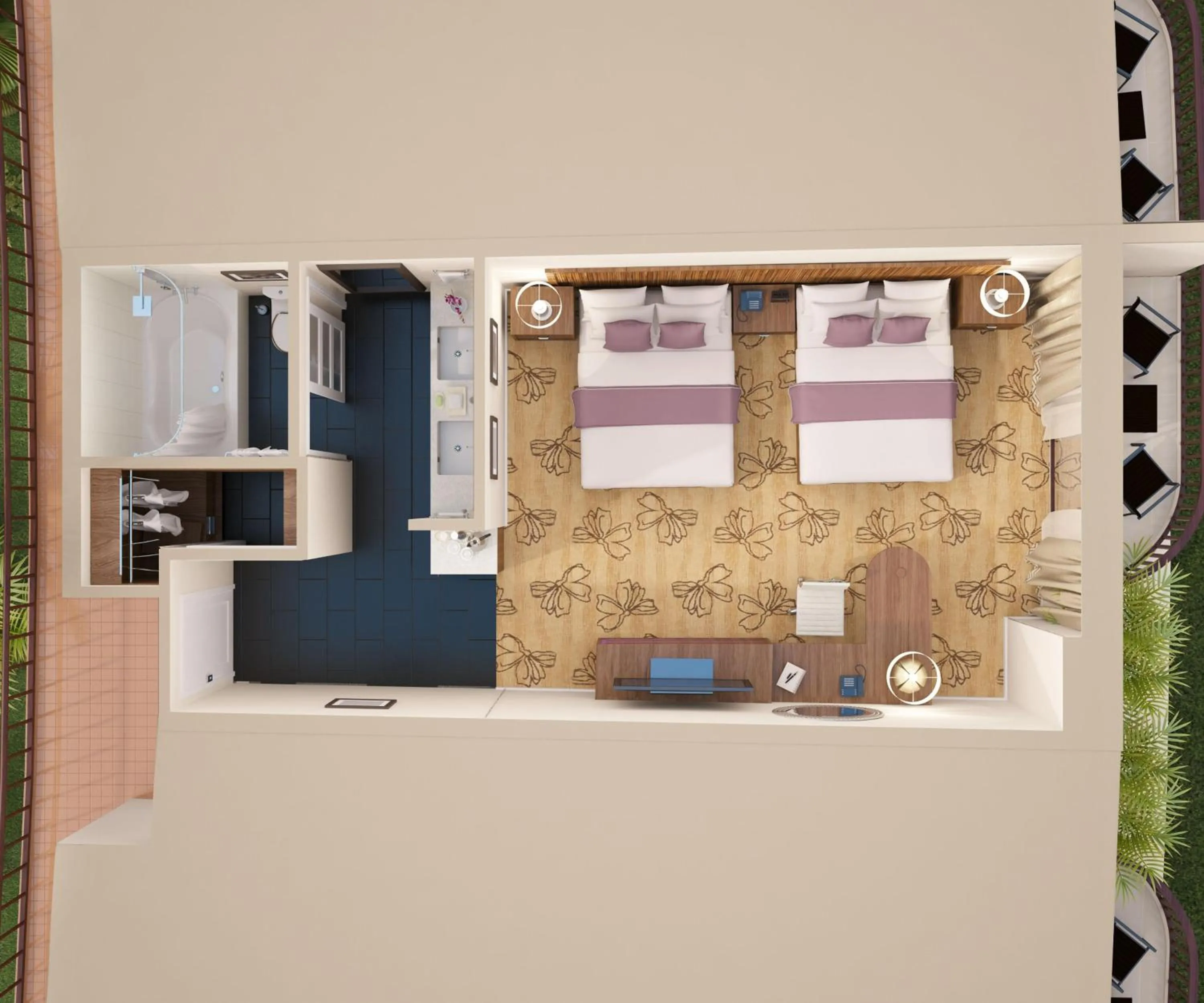 Bedroom in Hilton Waikoloa Village