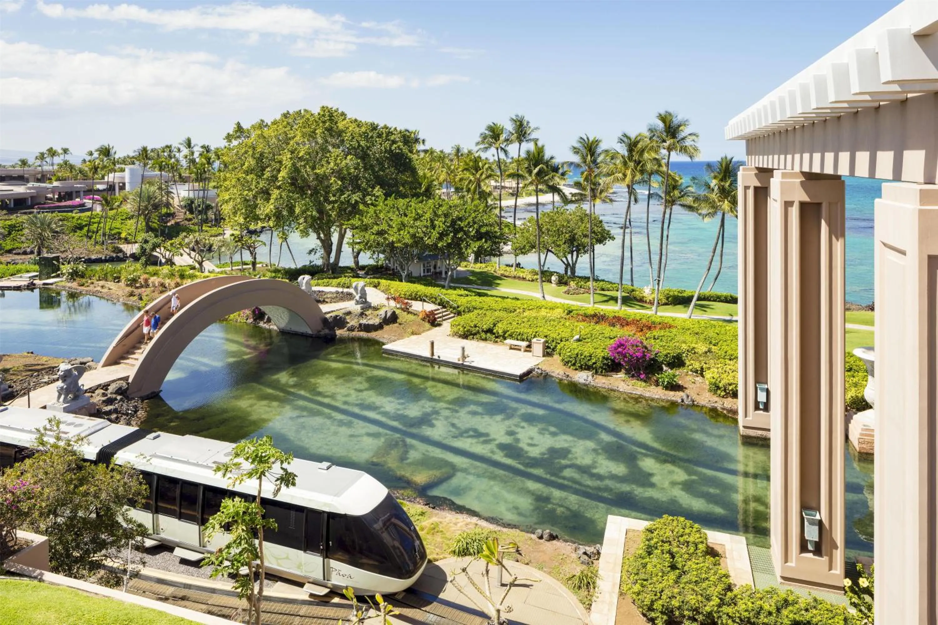 Inner courtyard view in Hilton Waikoloa Village