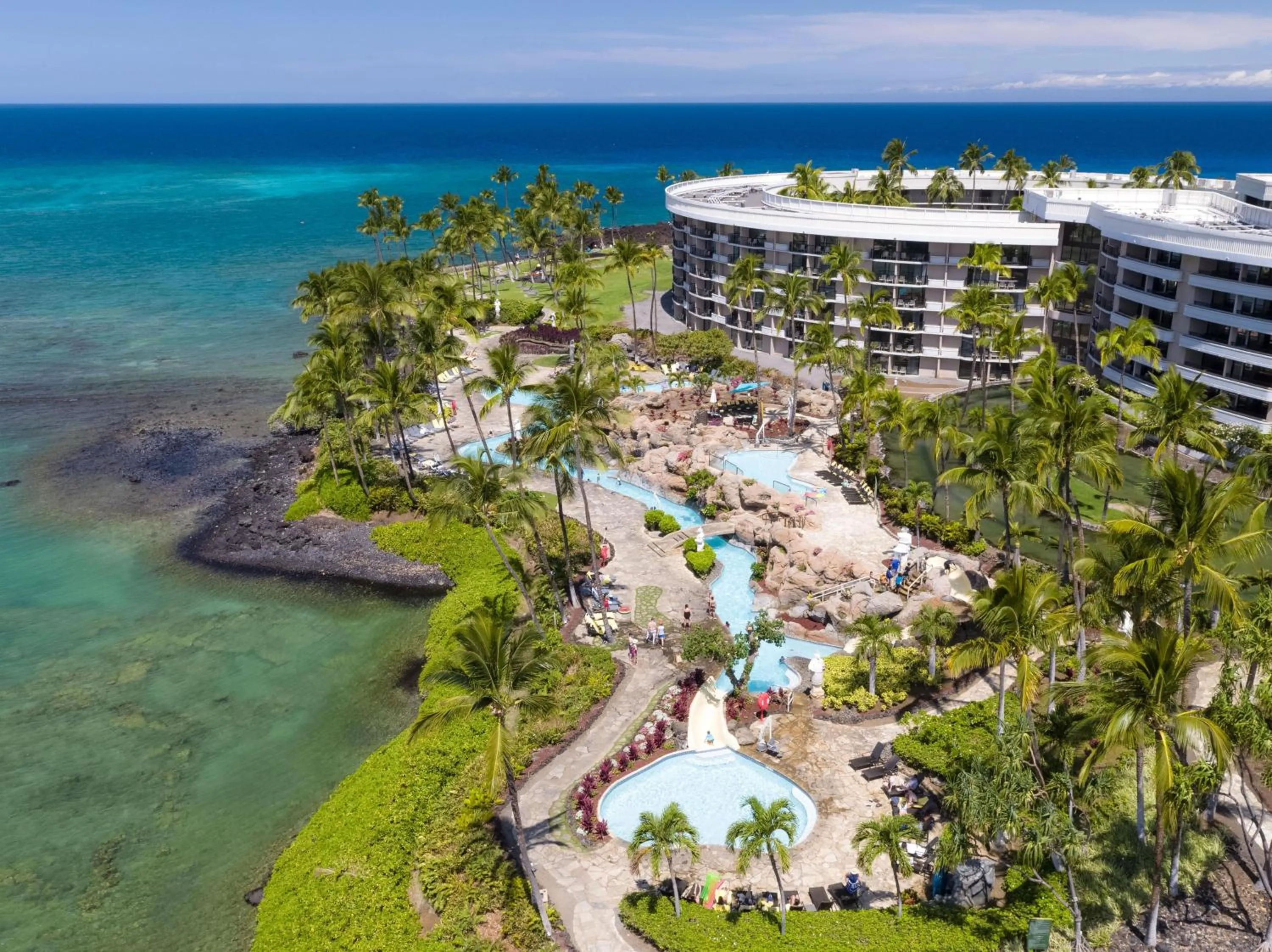 Pool view in Hilton Waikoloa Village