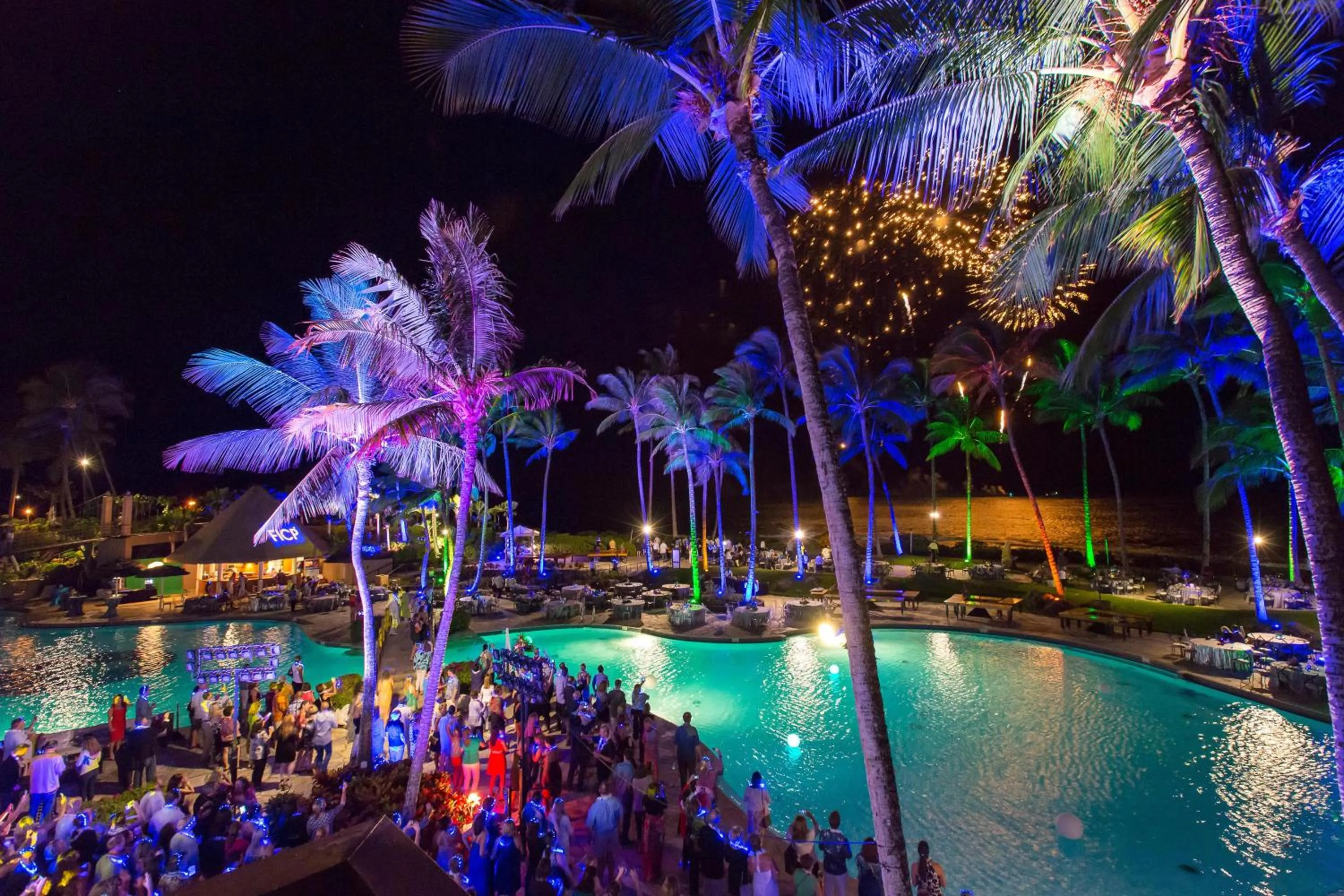 Pool view in Hilton Waikoloa Village