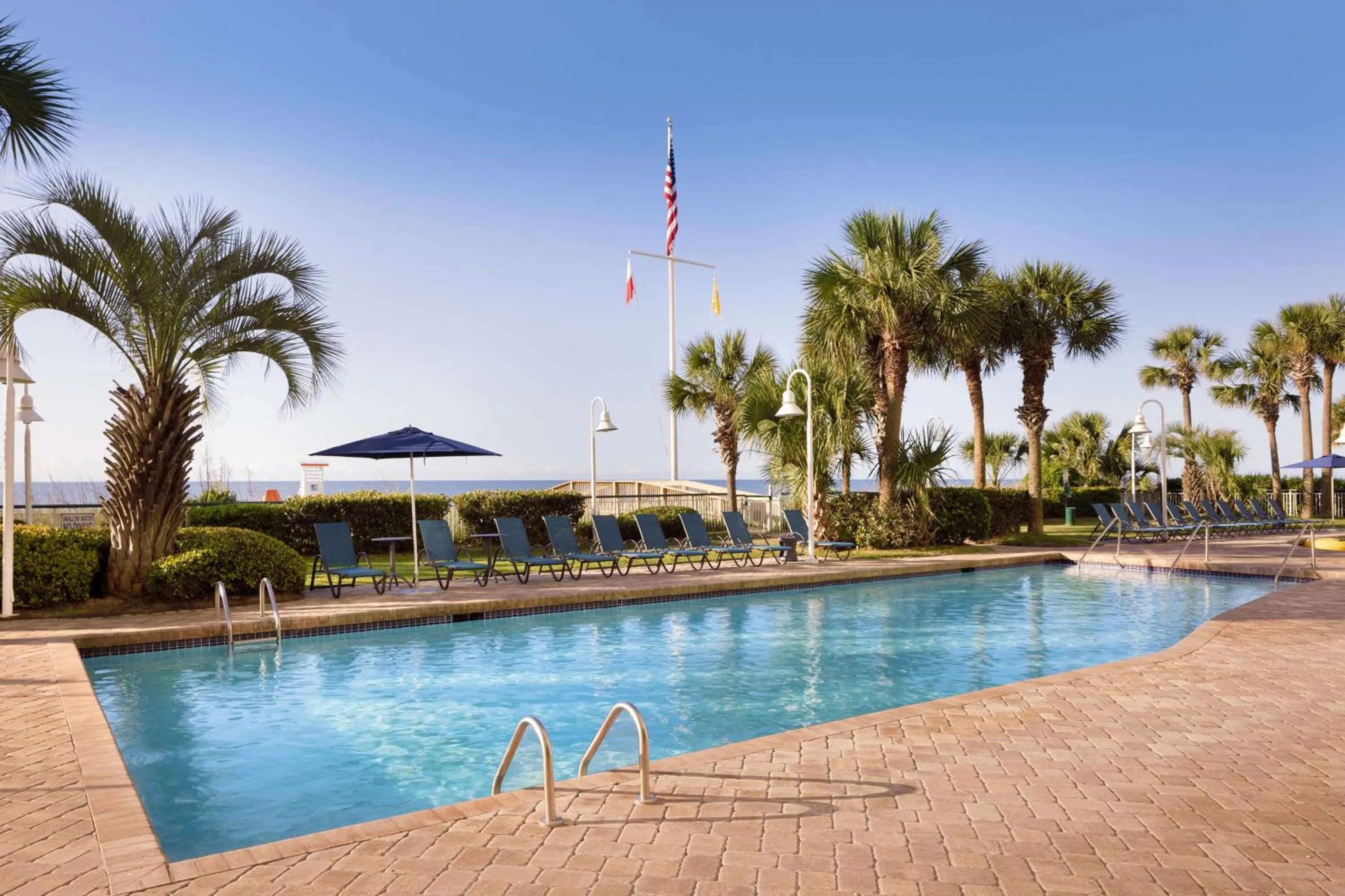 Pool view in Hampton Inn & Suites Myrtle Beach Oceanfront
