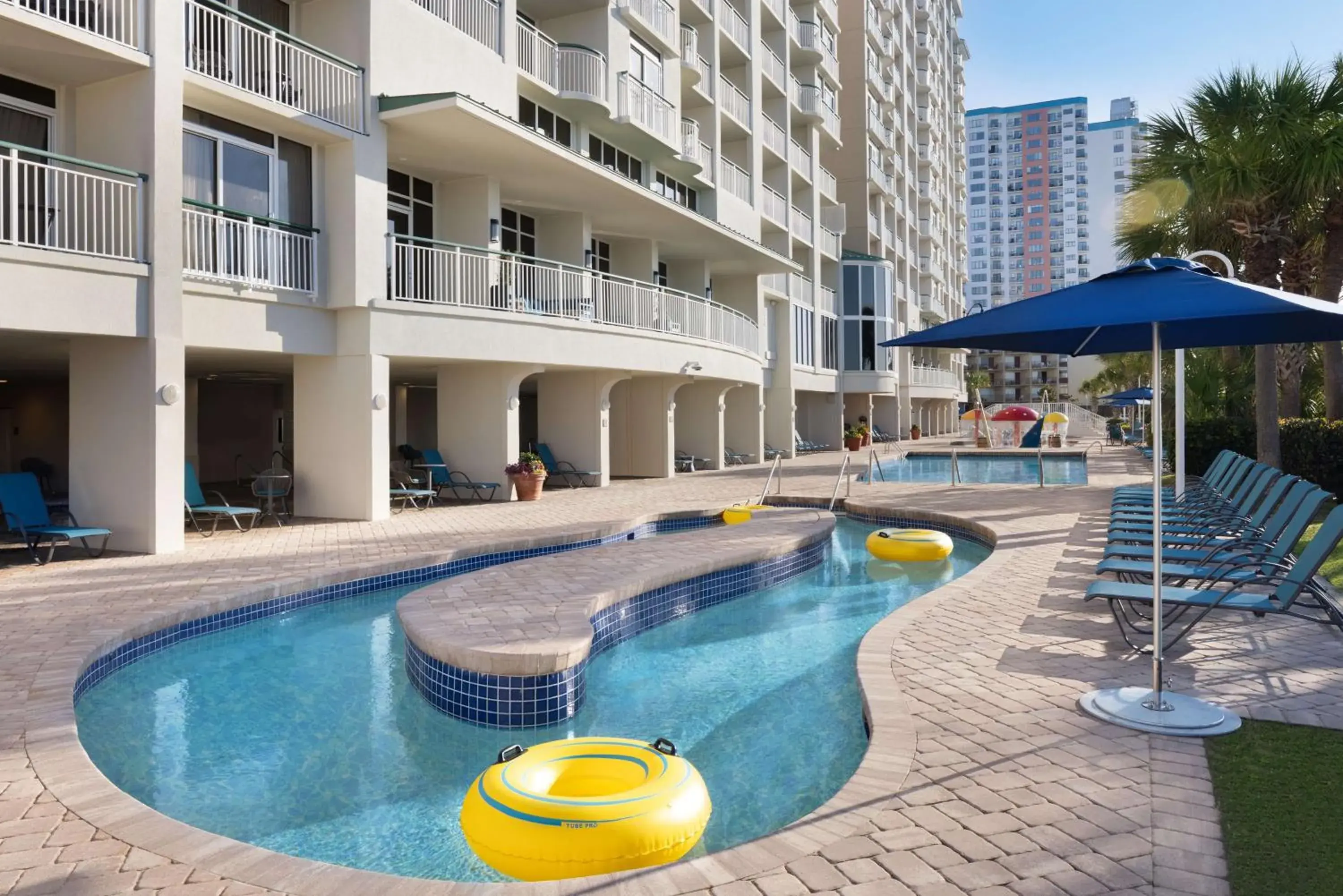 Pool view in Hampton Inn & Suites Myrtle Beach Oceanfront Pool view in Hampton Inn & Suites Myrtle Beach Oceanfront