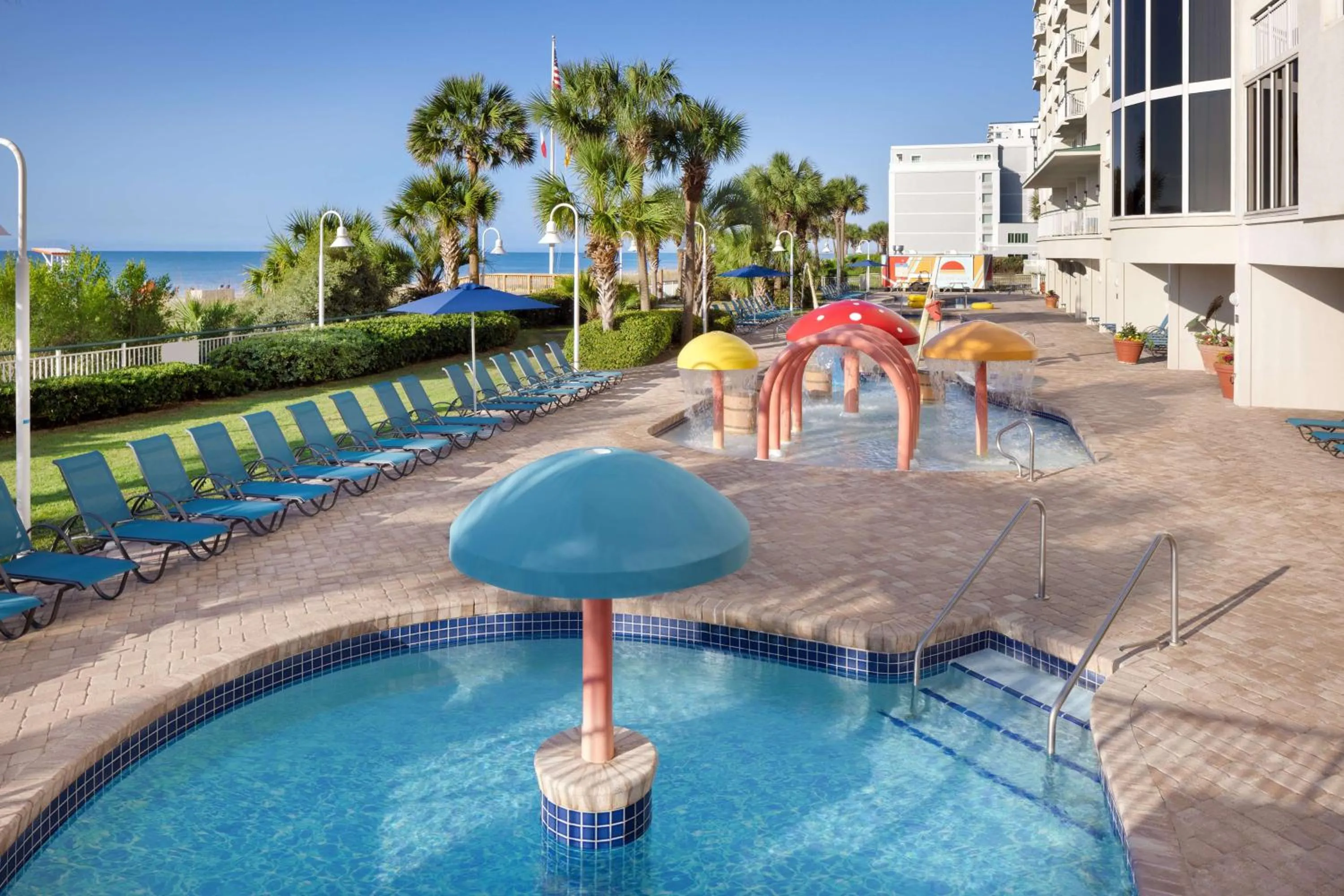 Pool view in Hampton Inn & Suites Myrtle Beach Oceanfront