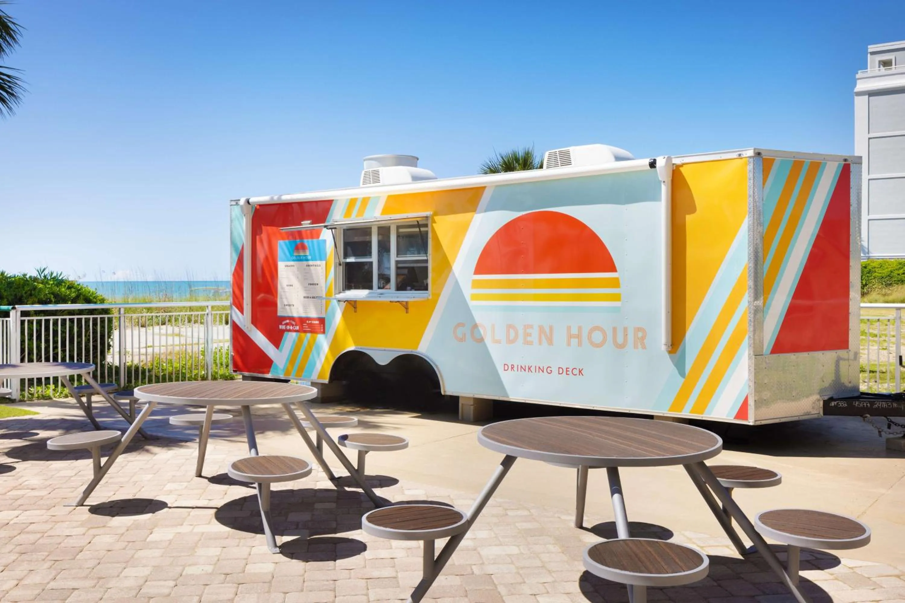 Patio in Hampton Inn & Suites Myrtle Beach Oceanfront