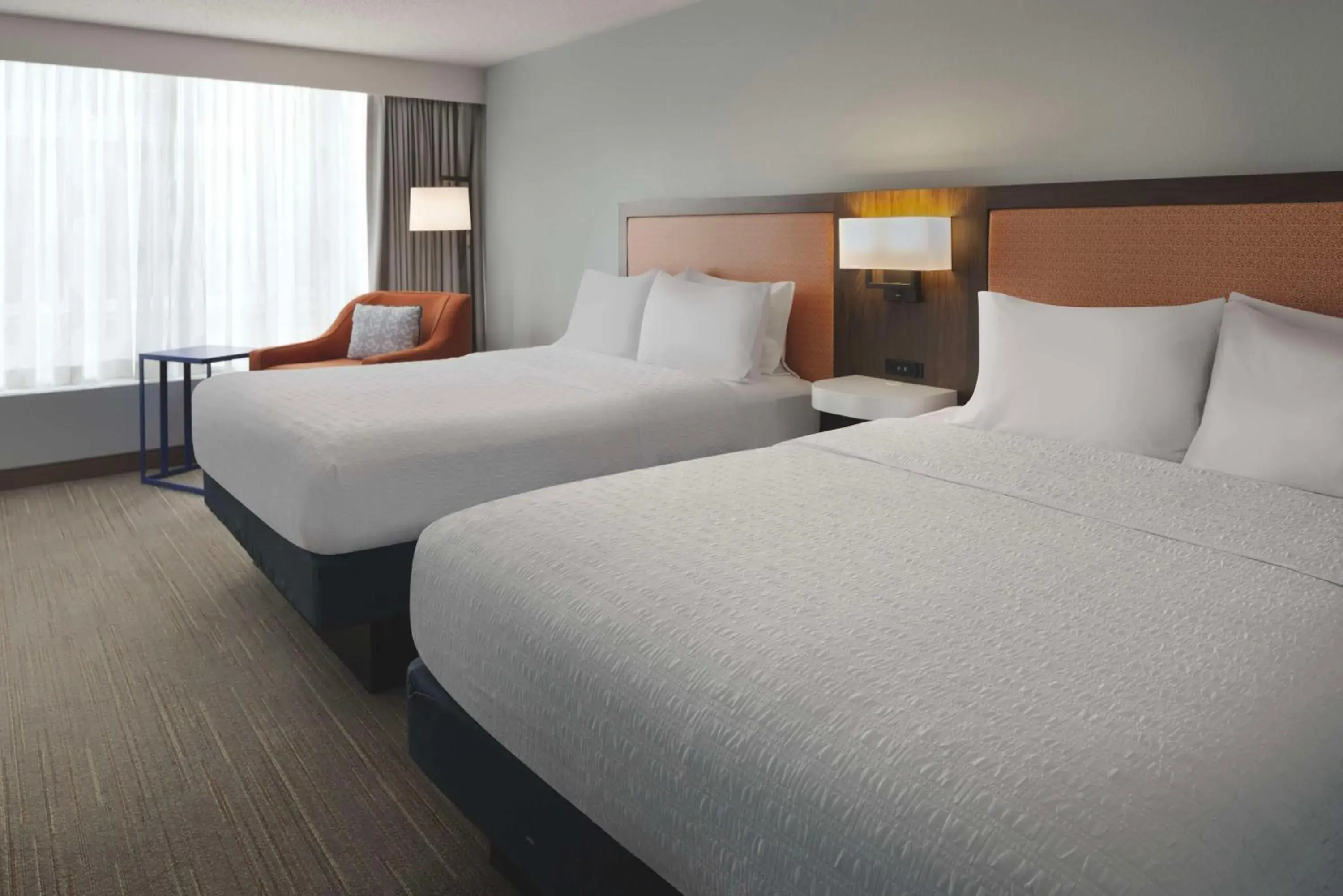 Bed in Hampton Inn & Suites Myrtle Beach Oceanfront Bed in Hampton Inn & Suites Myrtle Beach Oceanfront