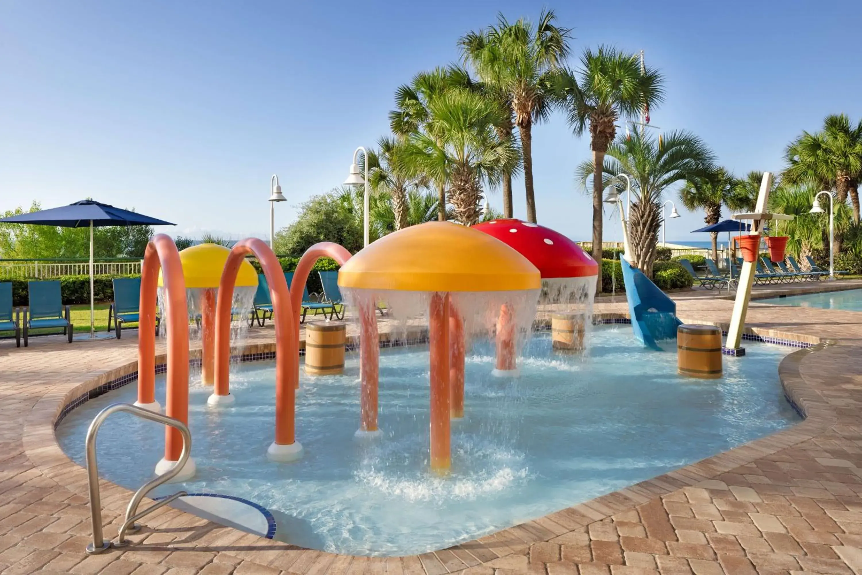 Pool view in Hampton Inn & Suites Myrtle Beach Oceanfront Pool view in Hampton Inn & Suites Myrtle Beach Oceanfront