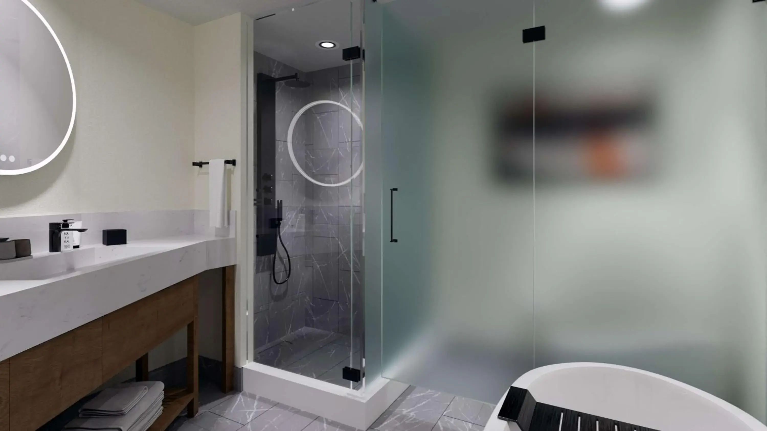 Bathroom in Embassy Suites by Hilton Napa Valley Bathroom in Embassy Suites by Hilton Napa Valley