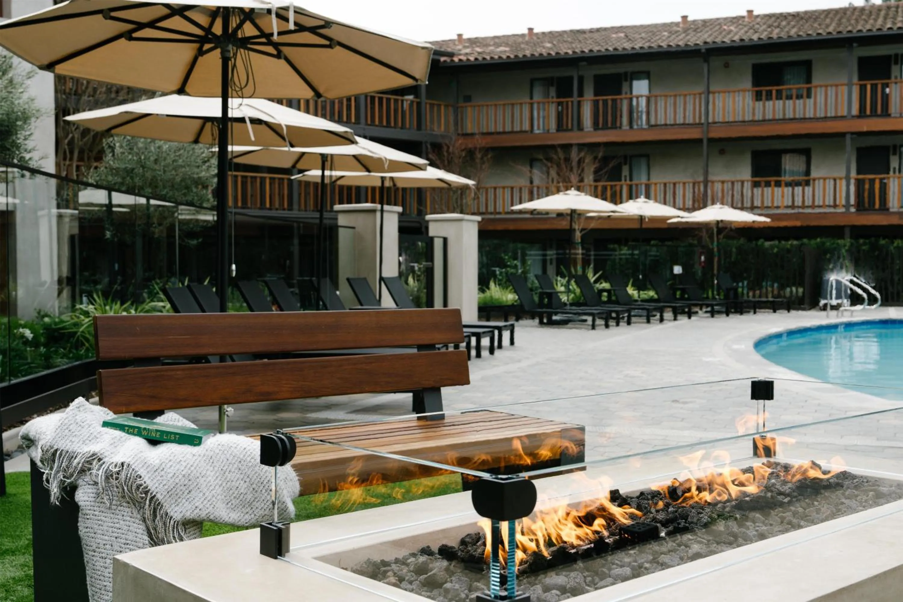 Pool view in Casa Mani Resort Napa Valley, Curio Collection By Hilton