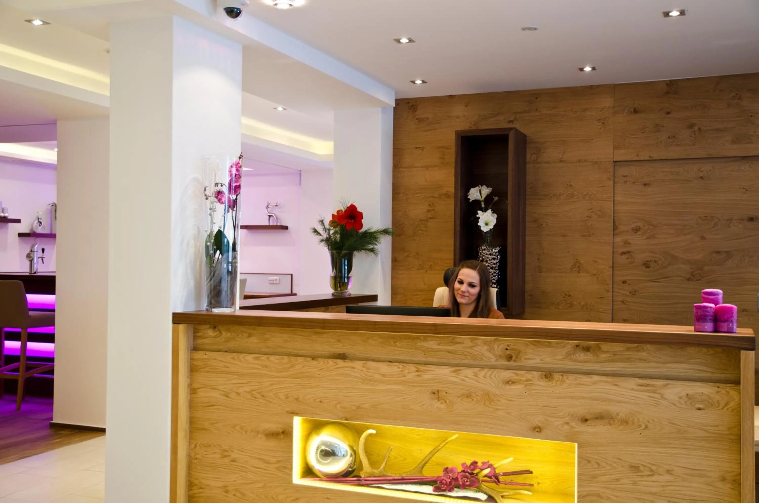 Lobby or reception in Hotel Garni Alpenland
