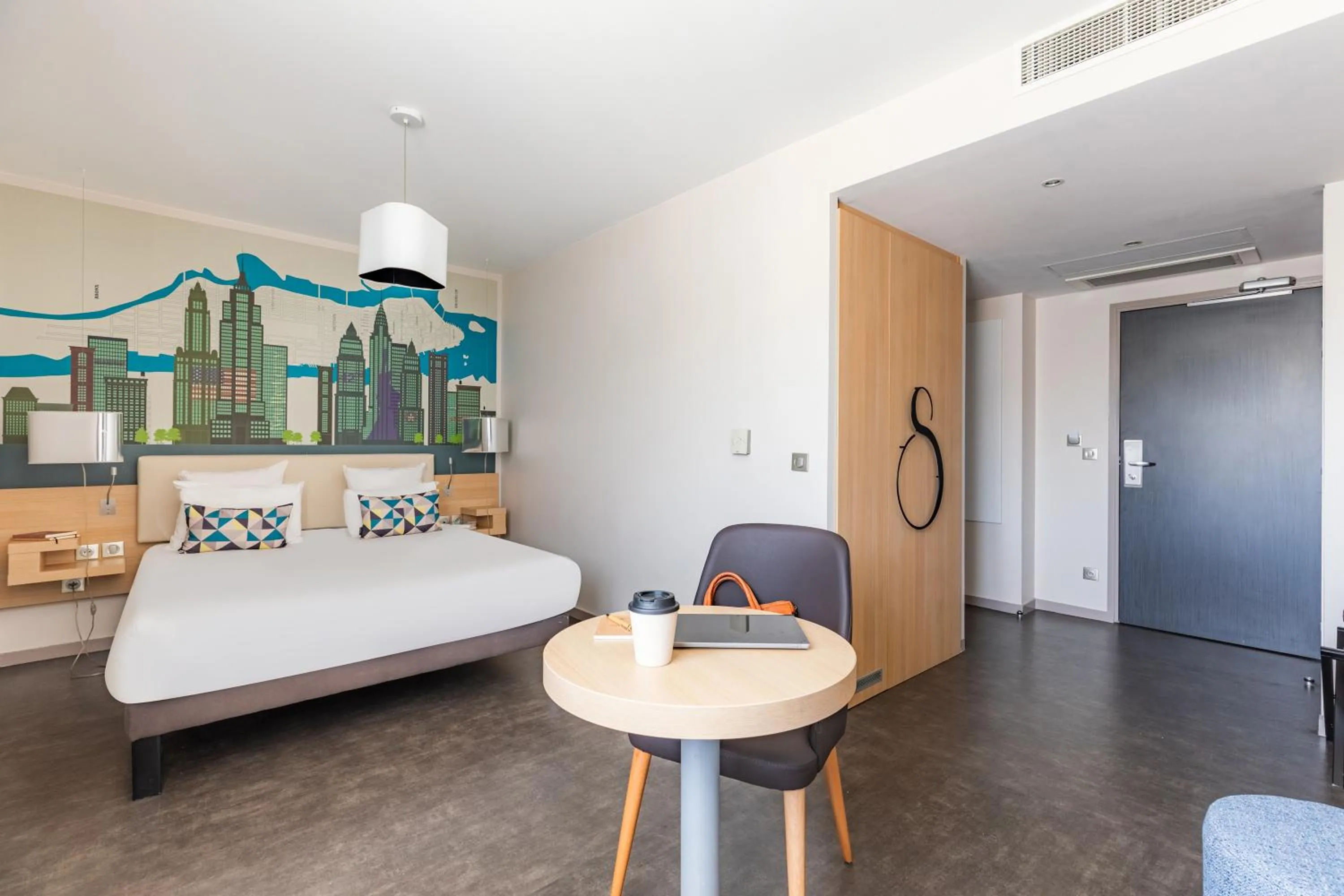 Seating area, Bed in Appart’City Confort Lyon Cité Internationale