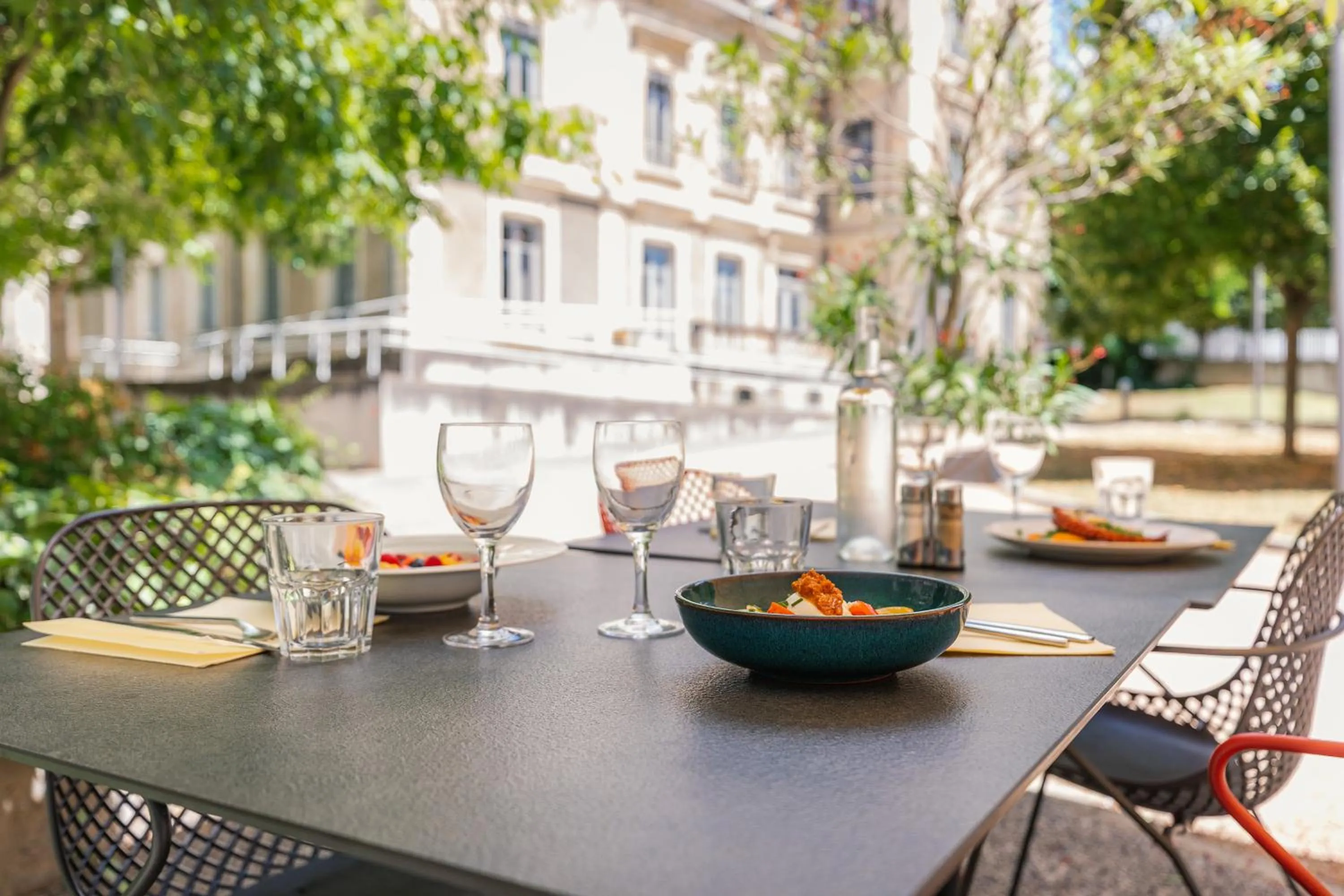 Patio in Appart’City Confort Lyon Cité Internationale