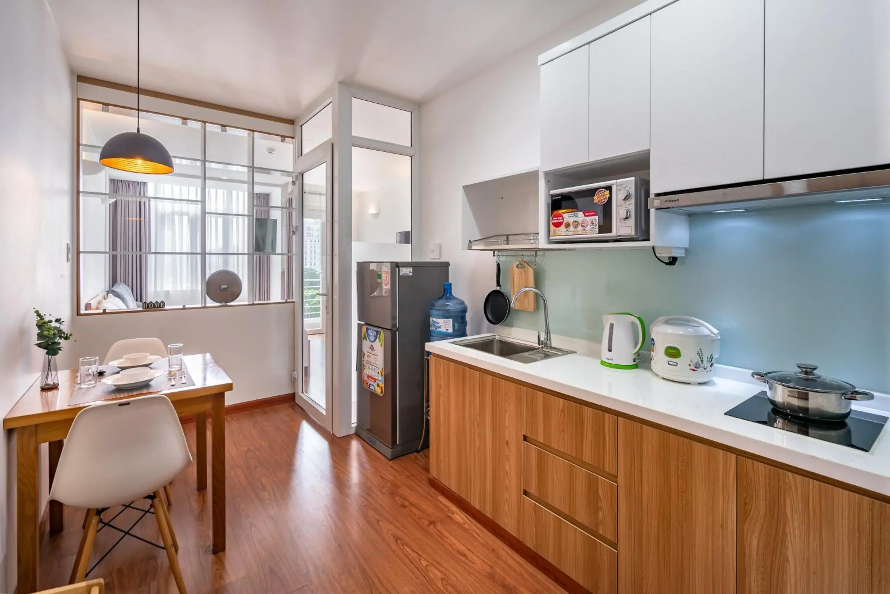 Kitchen or kitchenette in SaigonOne Serviced Apartment Kitchen or kitchenette in SaigonOne Serviced Apartment