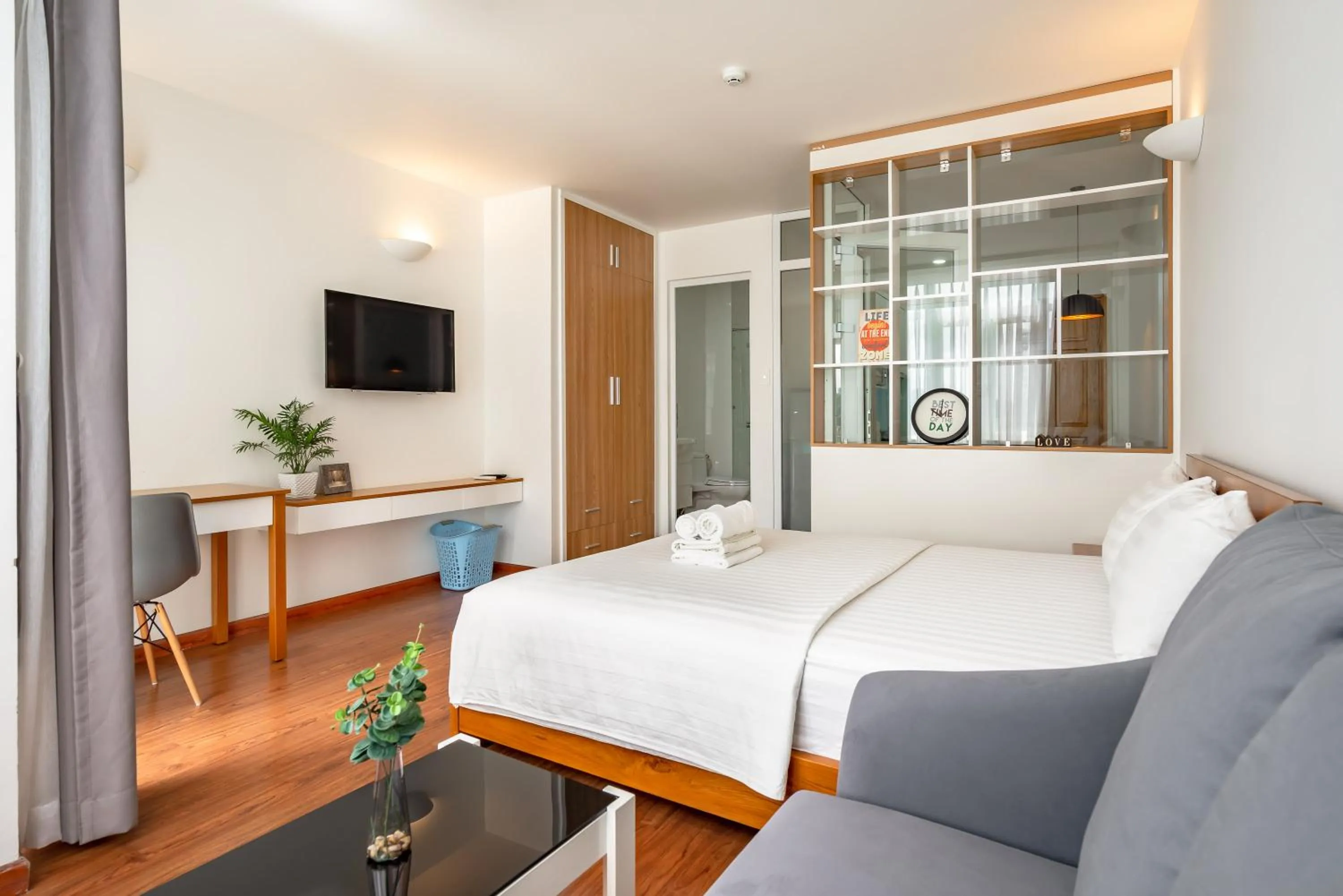 Bedroom, Bed in SaigonOne Serviced Apartment