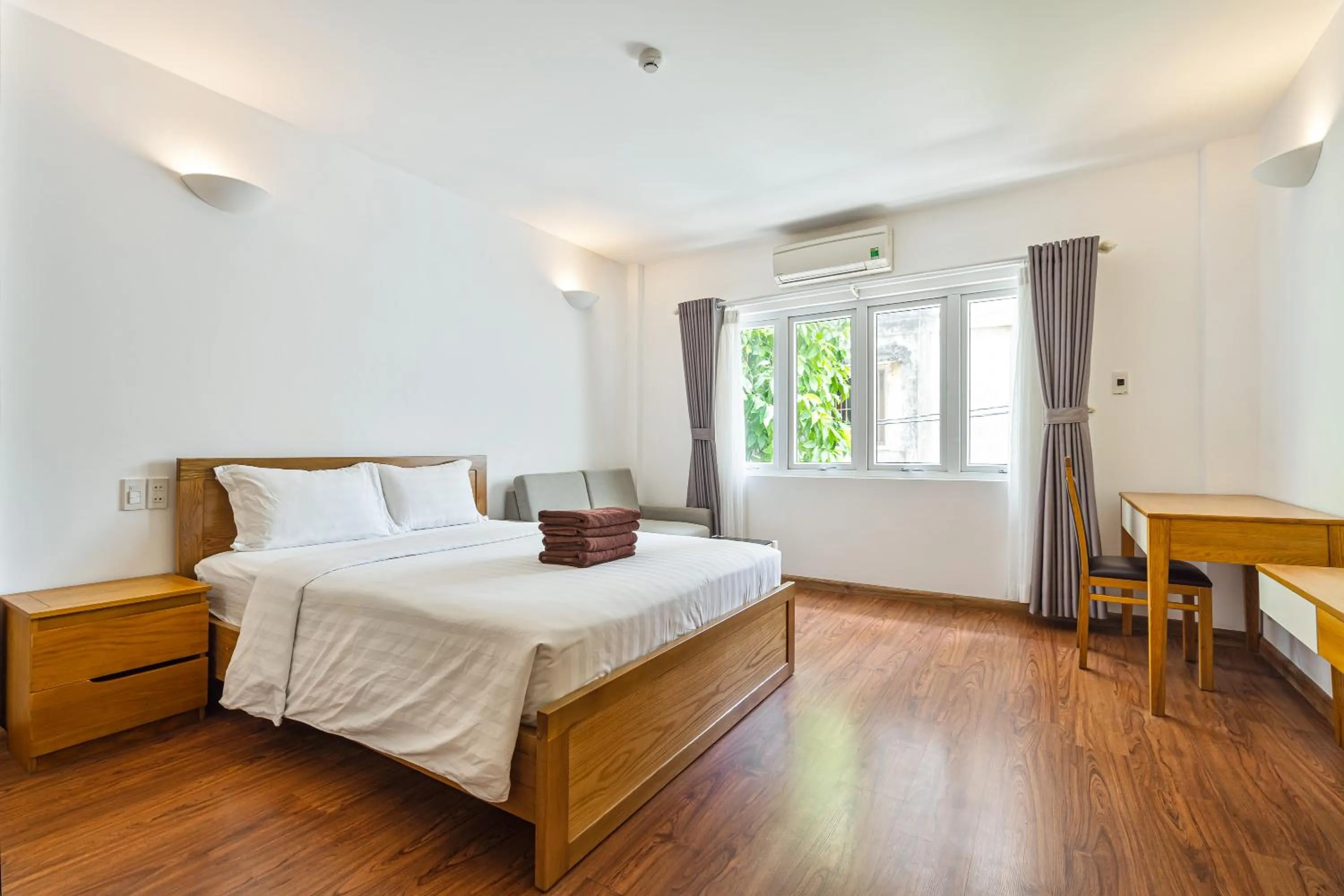 Bedroom, Bed in SaigonOne Serviced Apartment