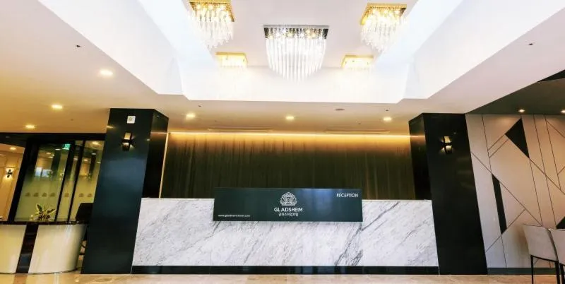 Lobby or reception in Gladsheim Hotel