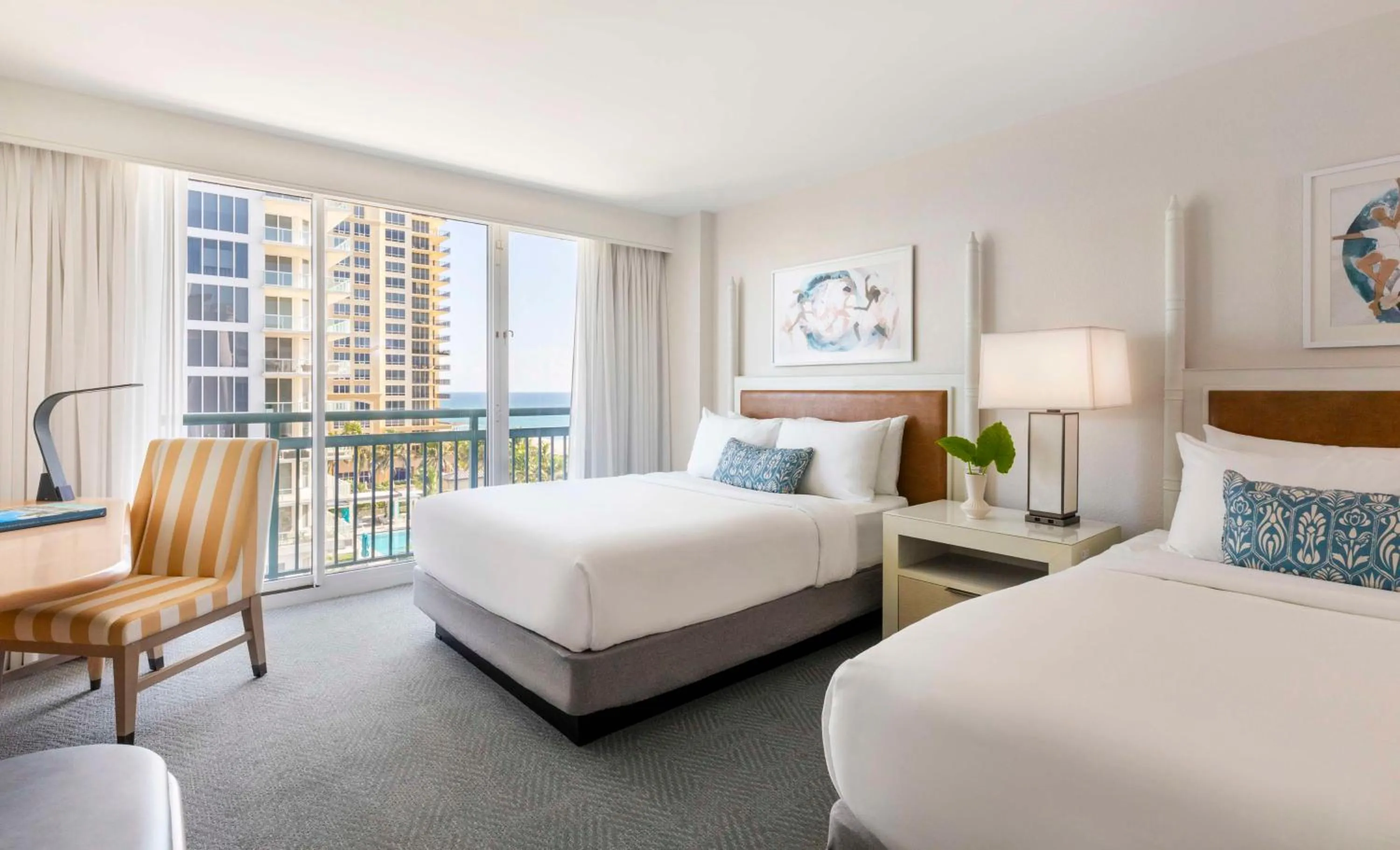 Bed in The Singer Oceanfront Resort, Curio Collection by Hilton