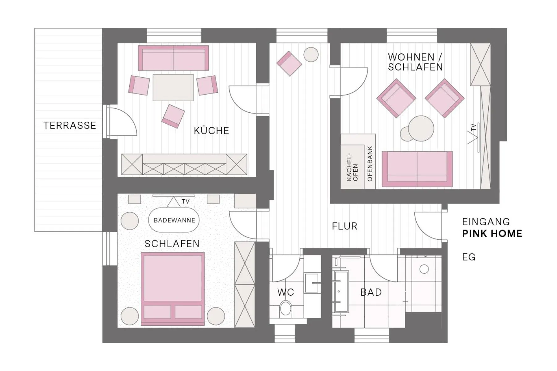 Floor plan in Wanderhotel Kirchner