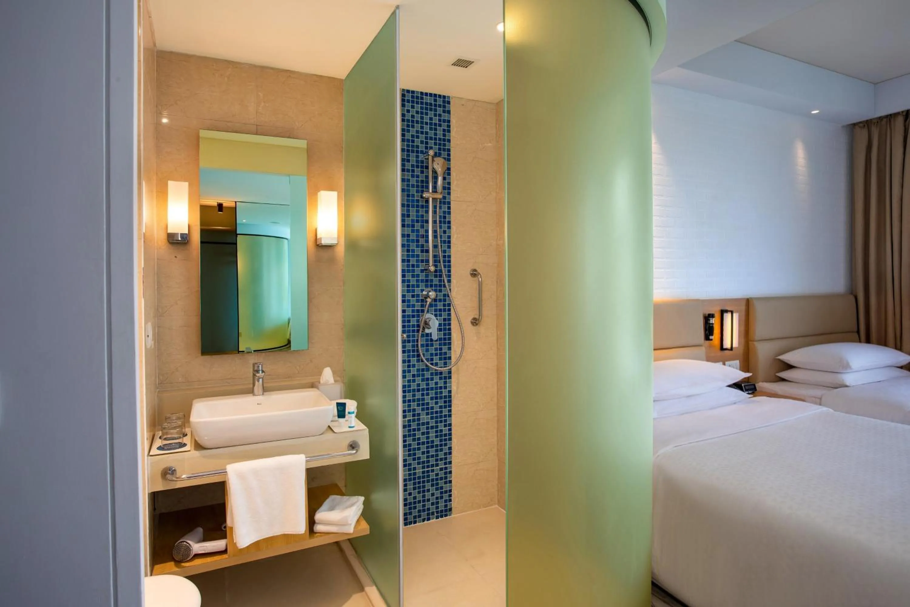 Bathroom, Bed in Four Points by Sheraton Chennai OMR