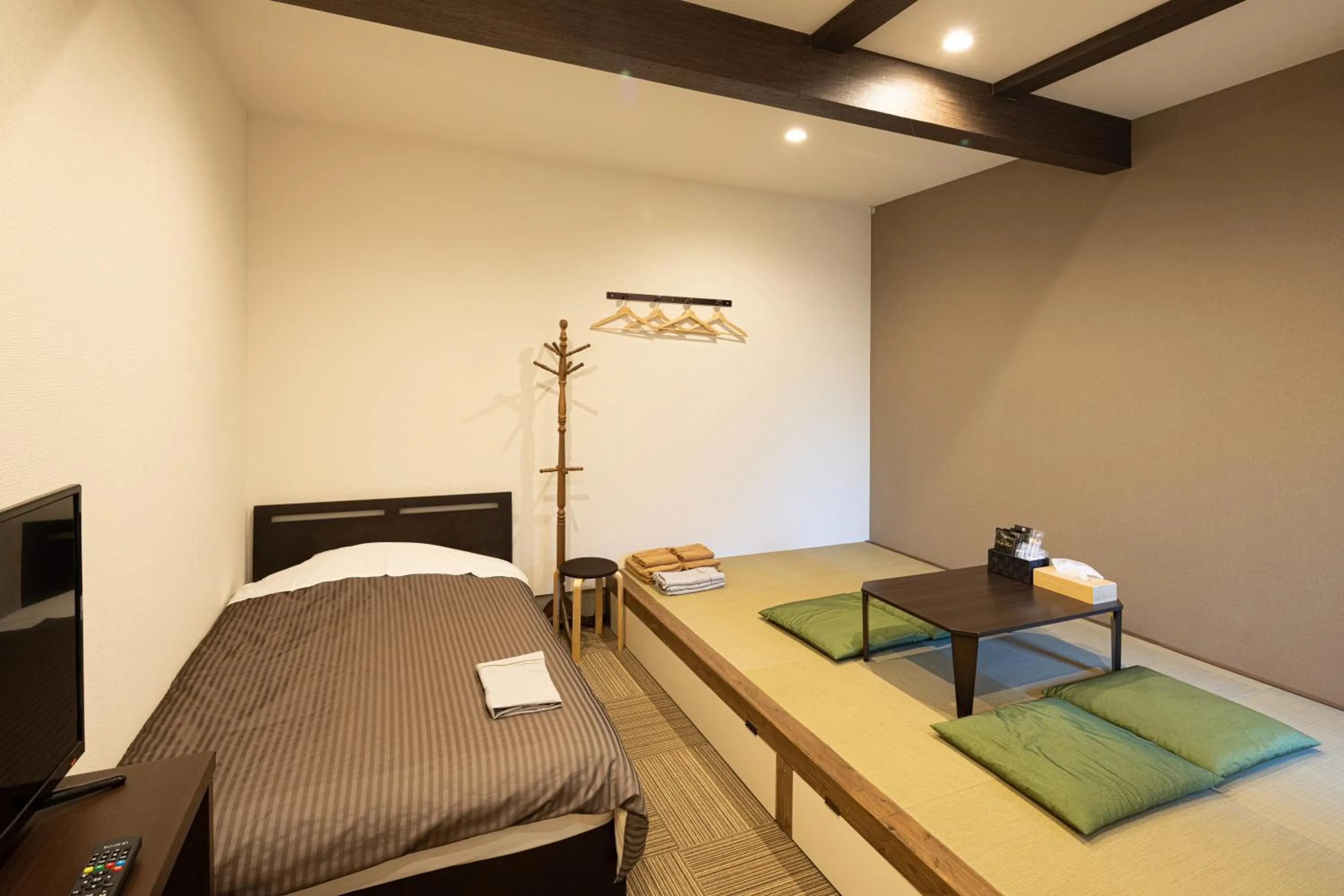 Photo of the whole room, Bed in Hotel Tohko HakataGion