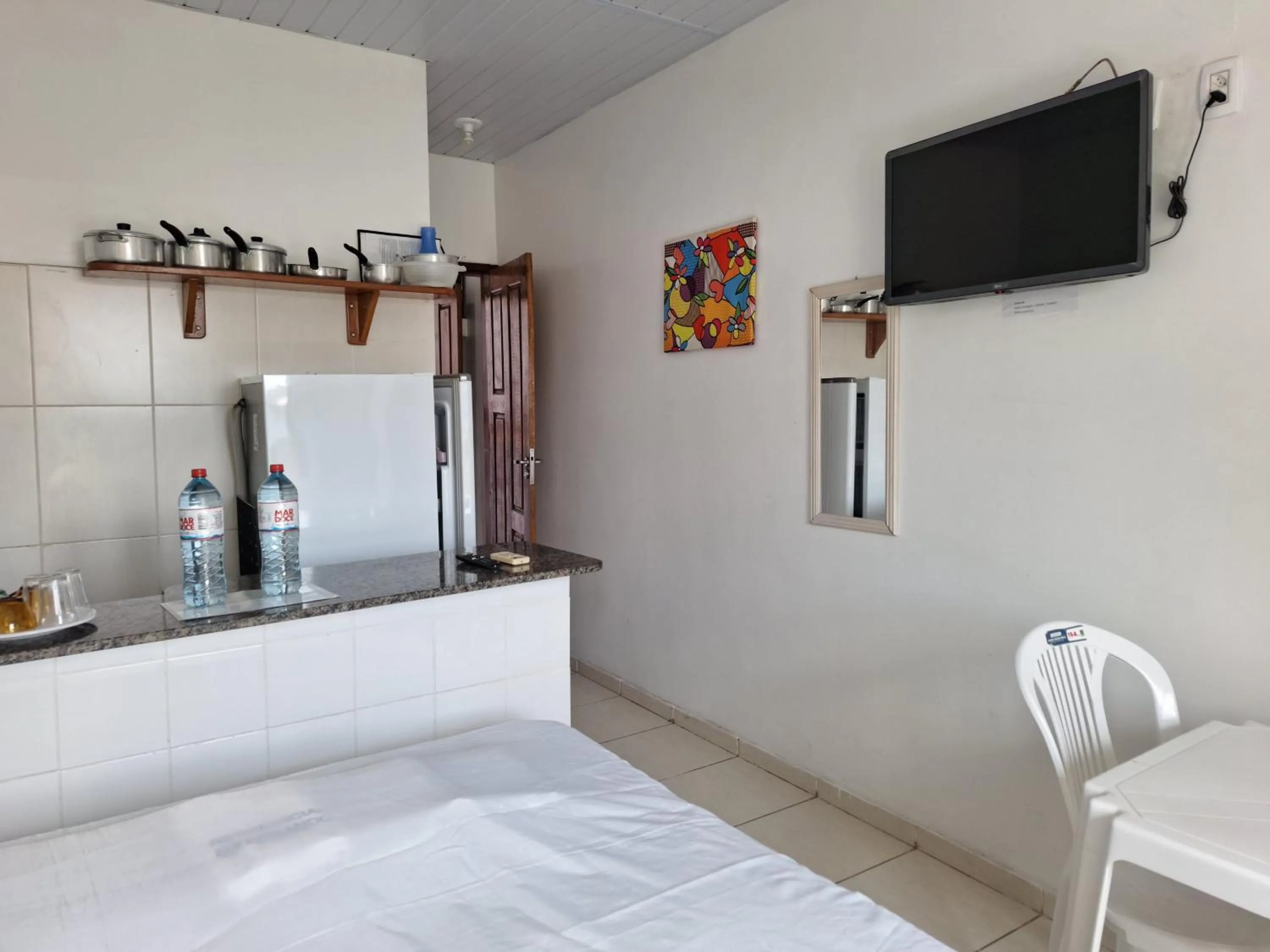 kitchen, Bed in Residencial Dom Fernando
