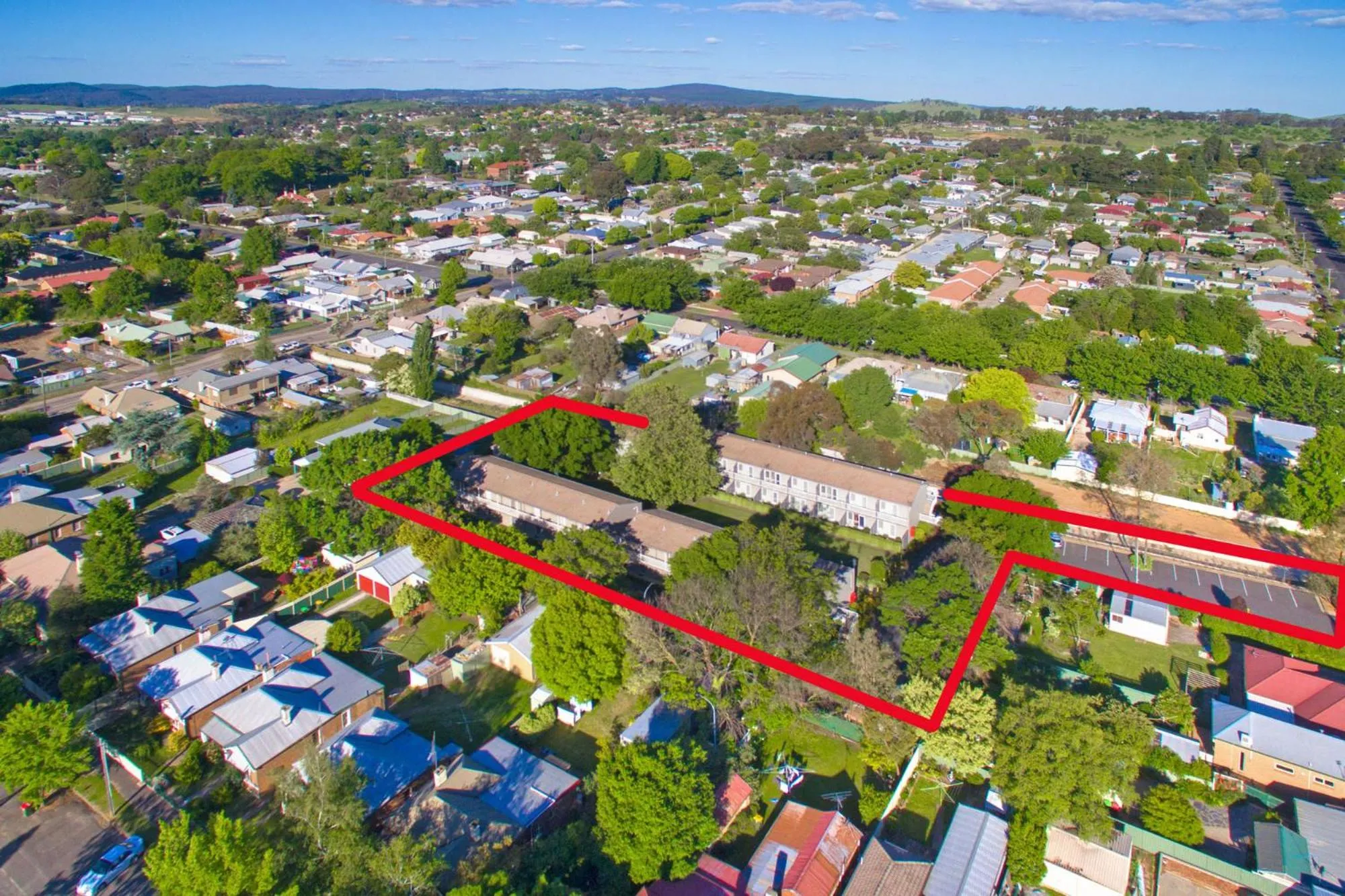 Bird's eye view in Summer East Apartments