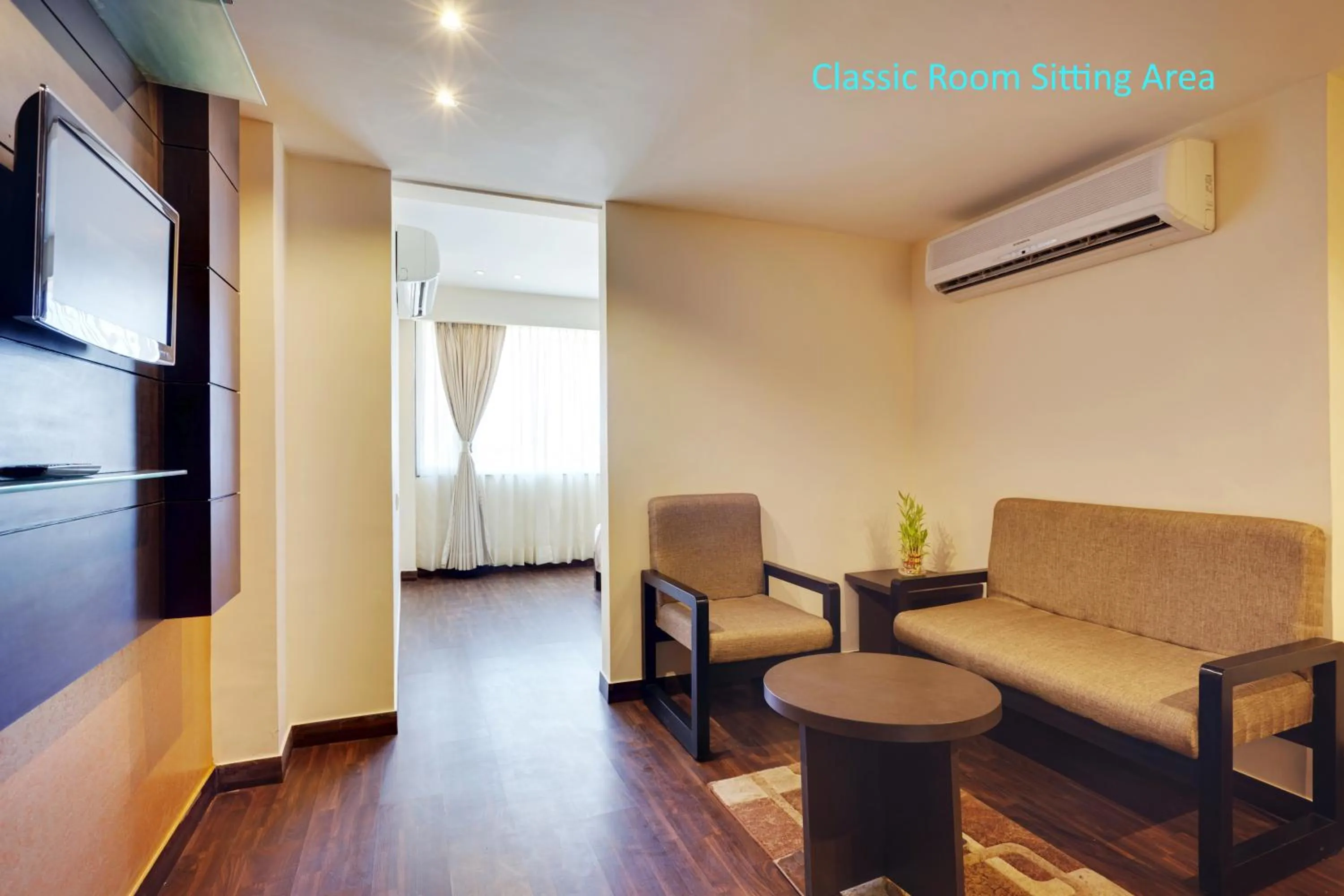 Seating area in Whispering Palms Hotel Jaipur