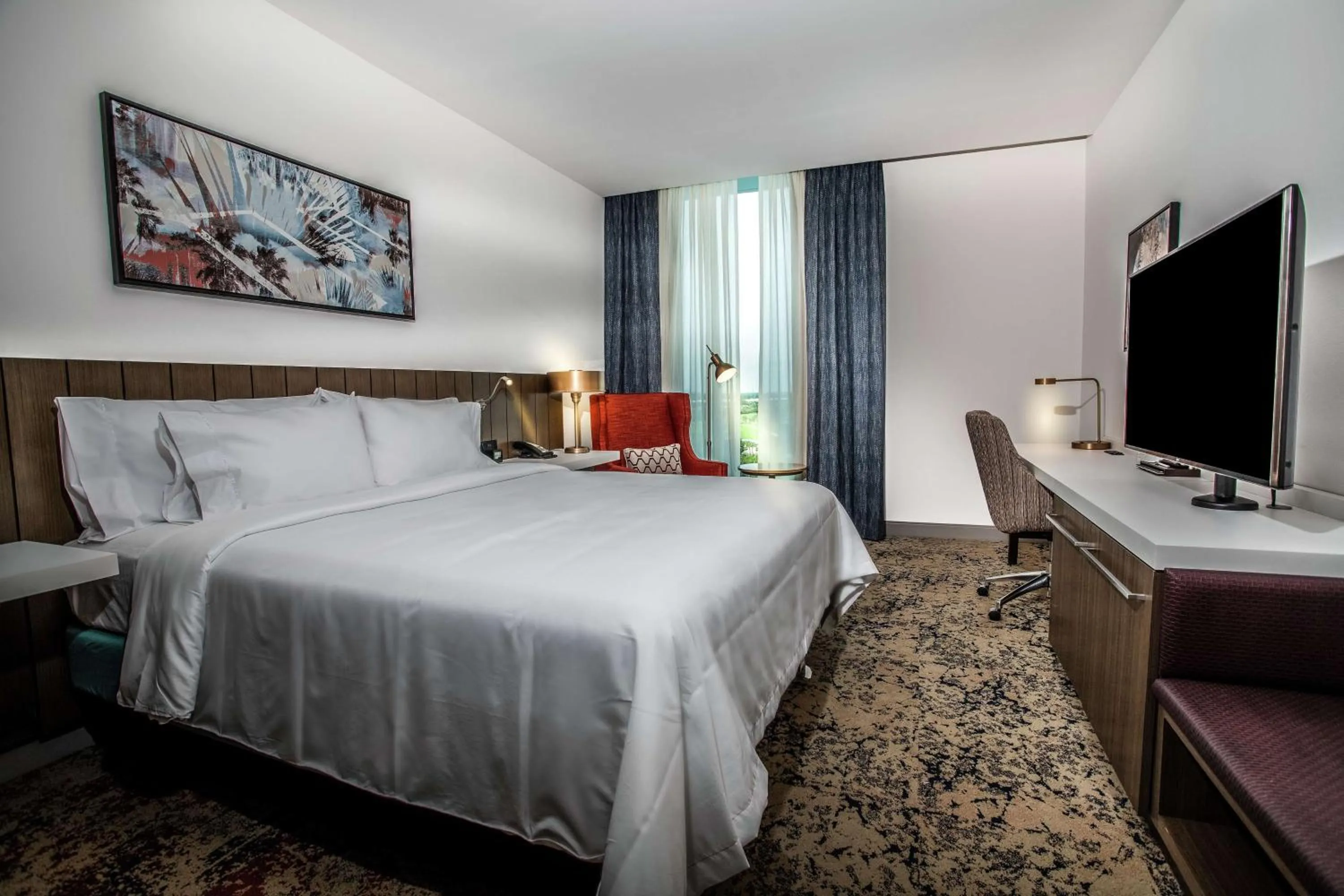 TV and multimedia, Bed in Hilton Garden Inn West Palm Beach I95 Outlets