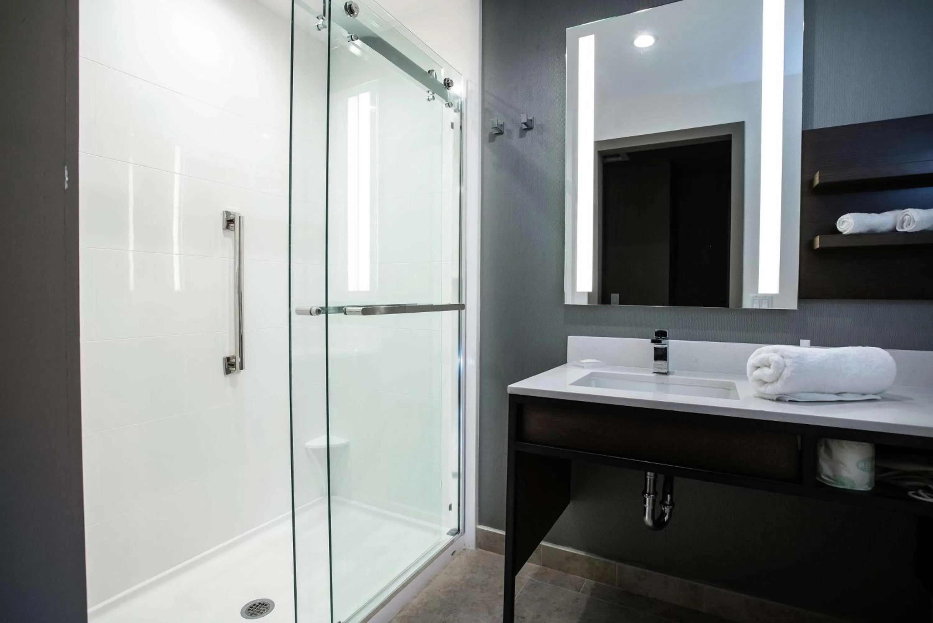 Bathroom in Hilton Garden Inn West Palm Beach I95 Outlets