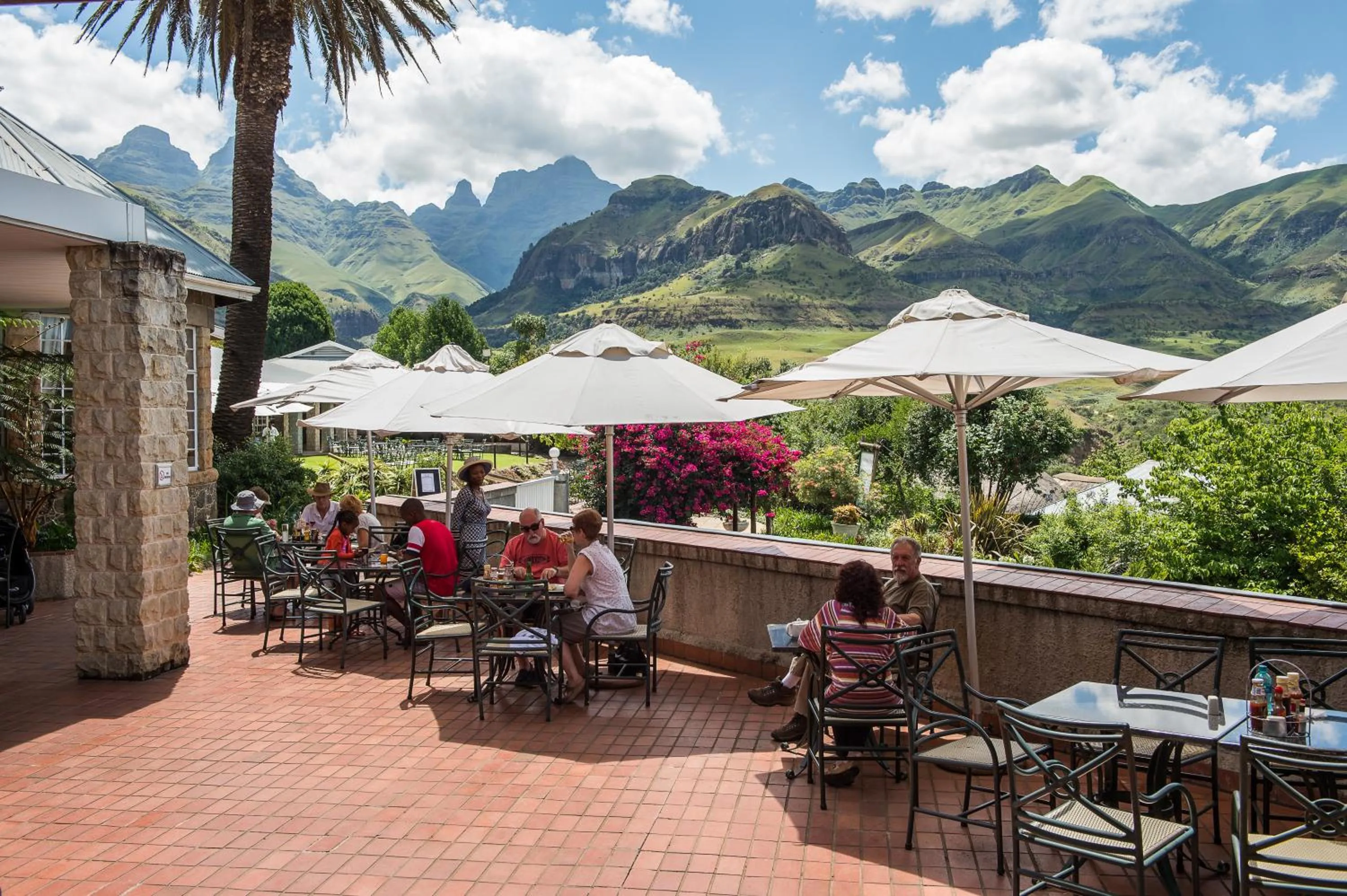 Patio in Cathedral Peak Hotel