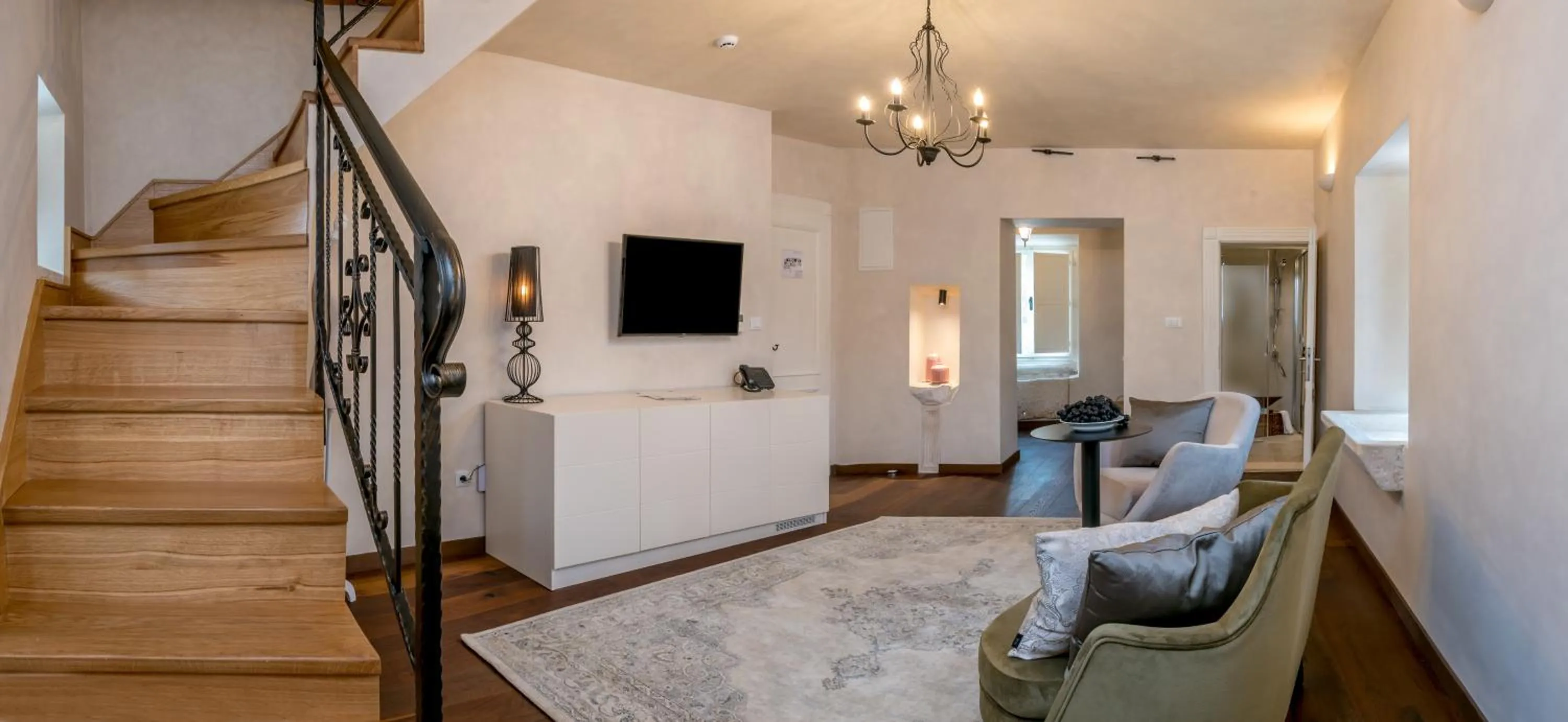 Seating area in Puteus Palace Heritage Hotel