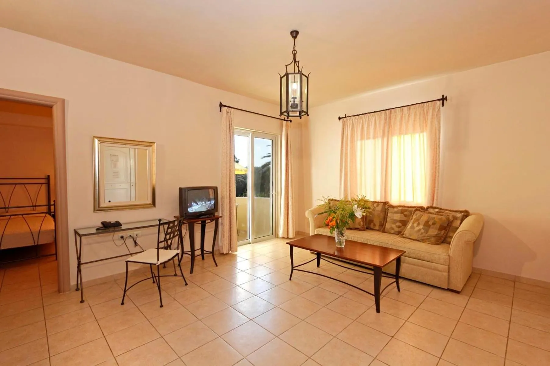 Living room in Lambrinos Suites