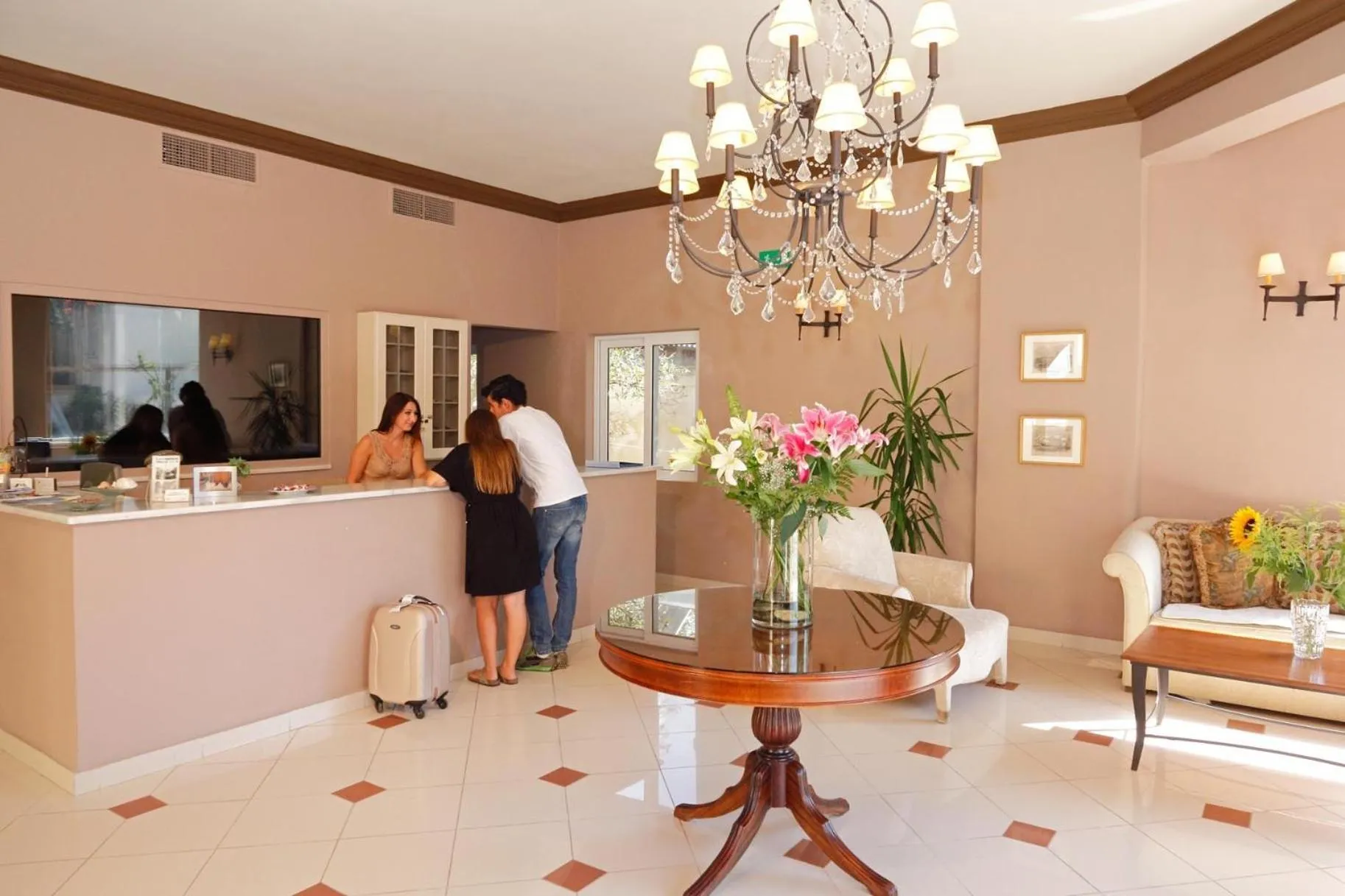 Lobby or reception in Lambrinos Suites