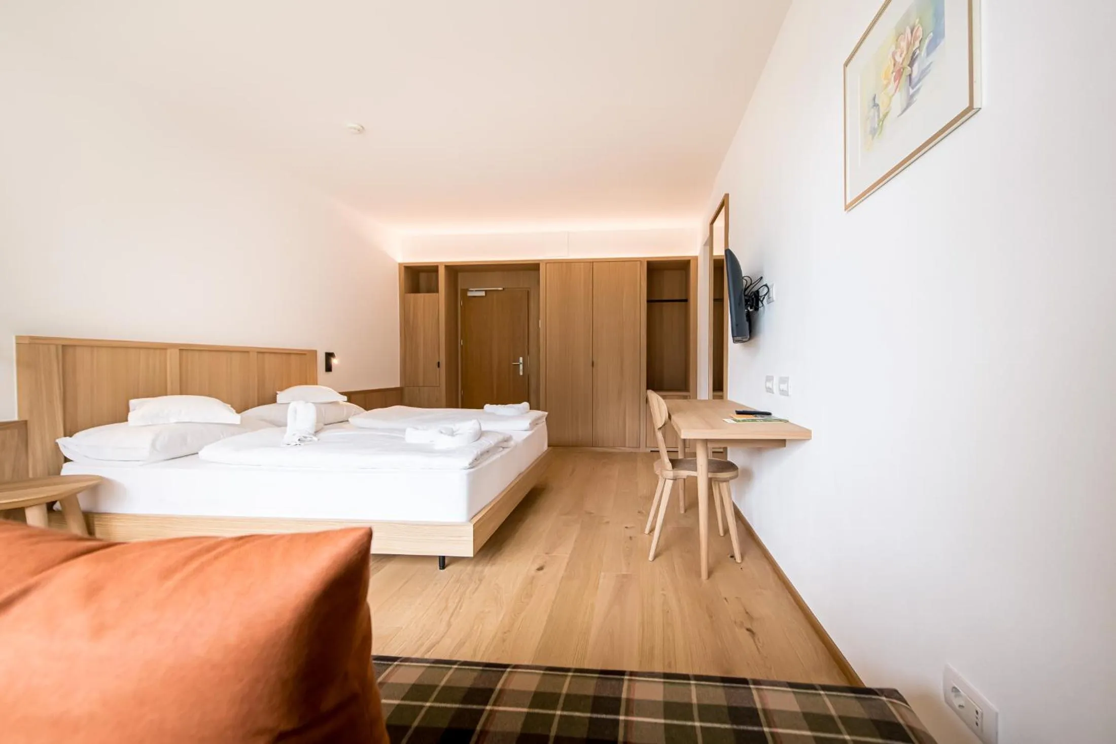 Bed in Hotel Taufers