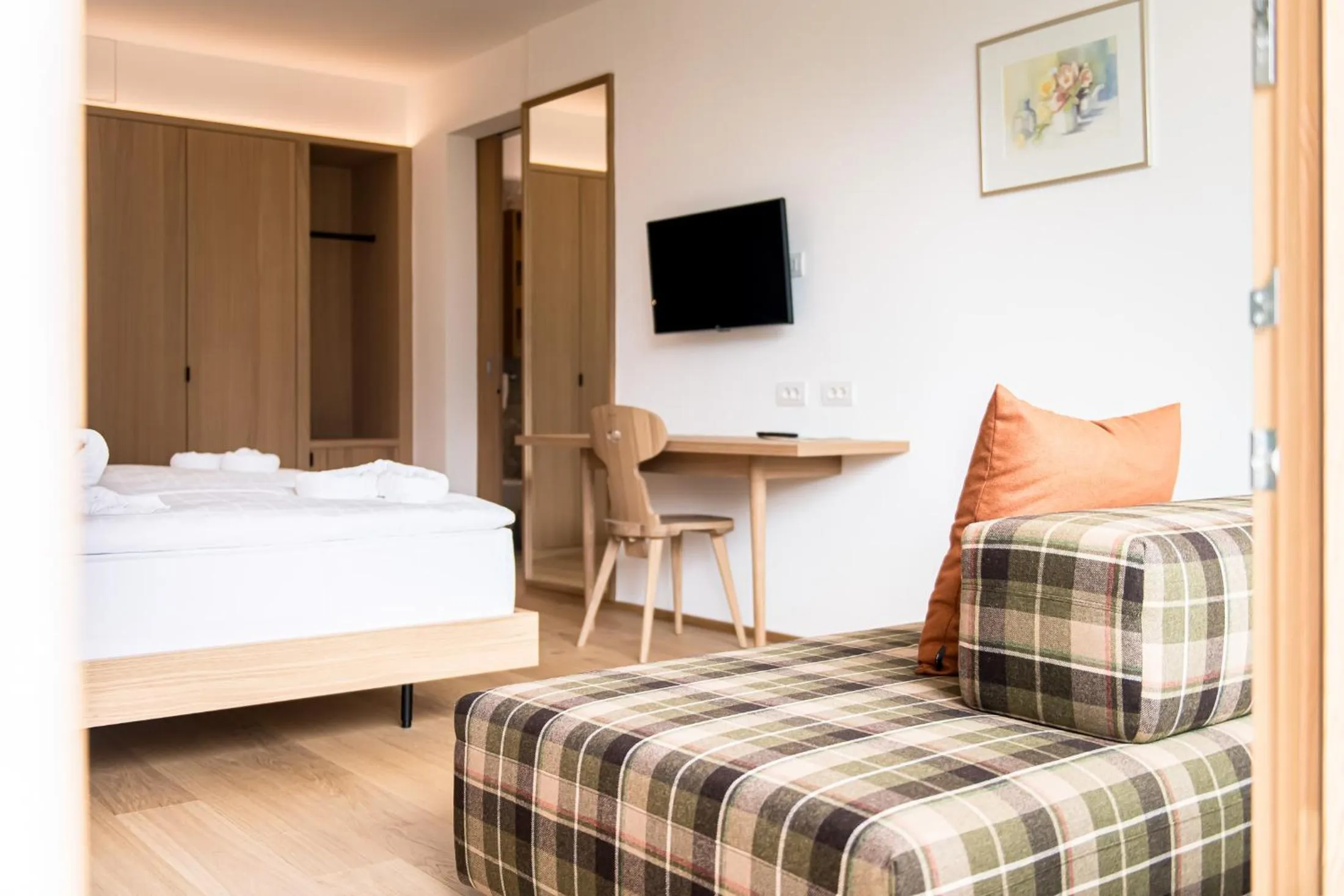 Bed in Hotel Taufers