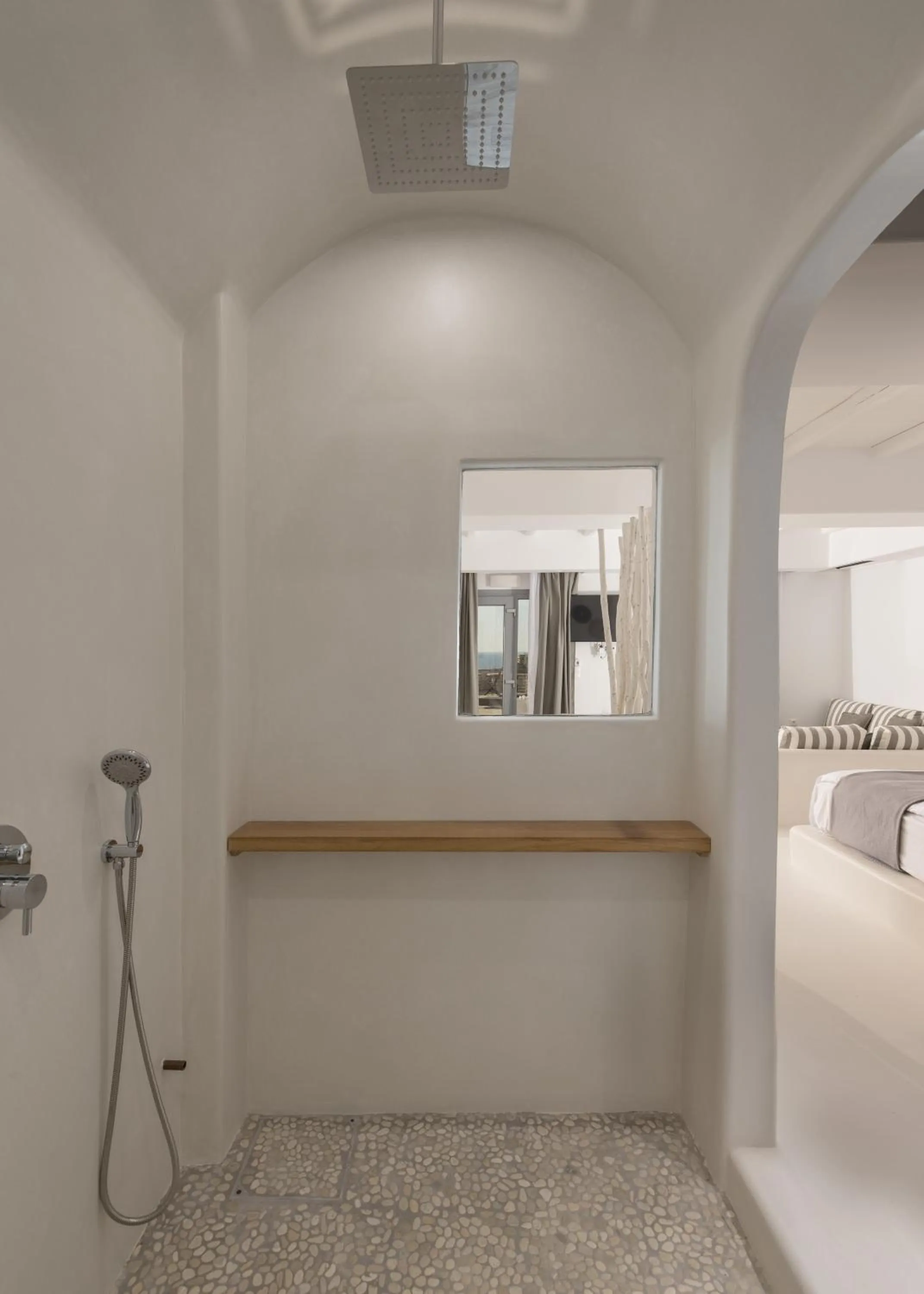 Shower, Bed in Iliada Suites