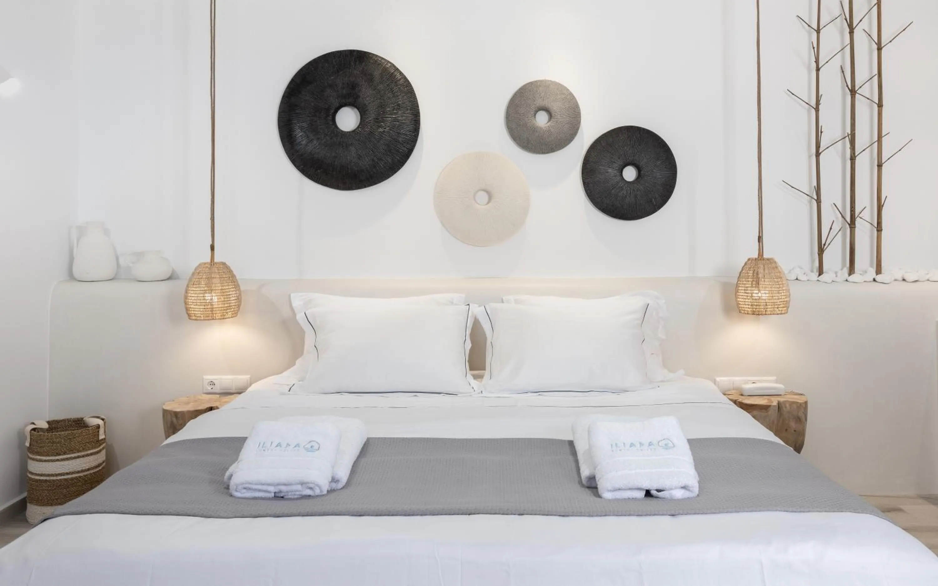 Bed in Iliada Suites