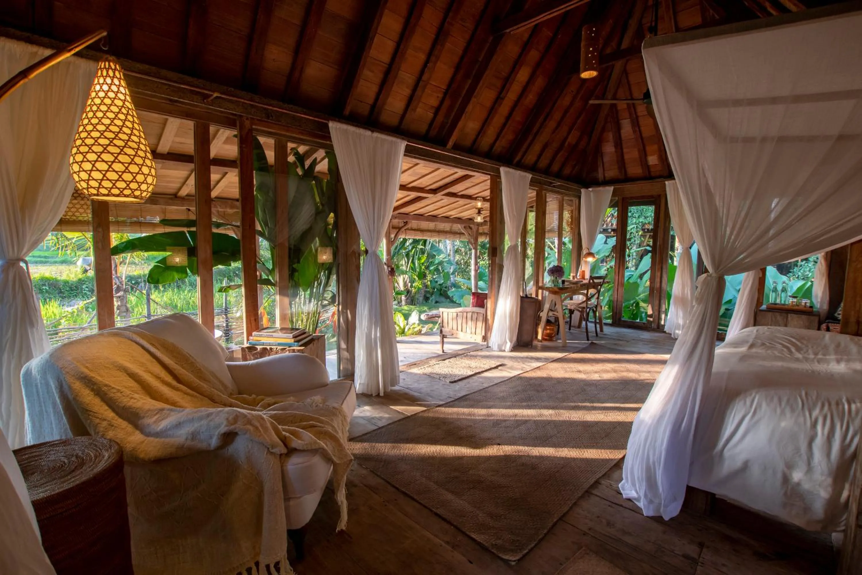 Patio, Bed in Stone House